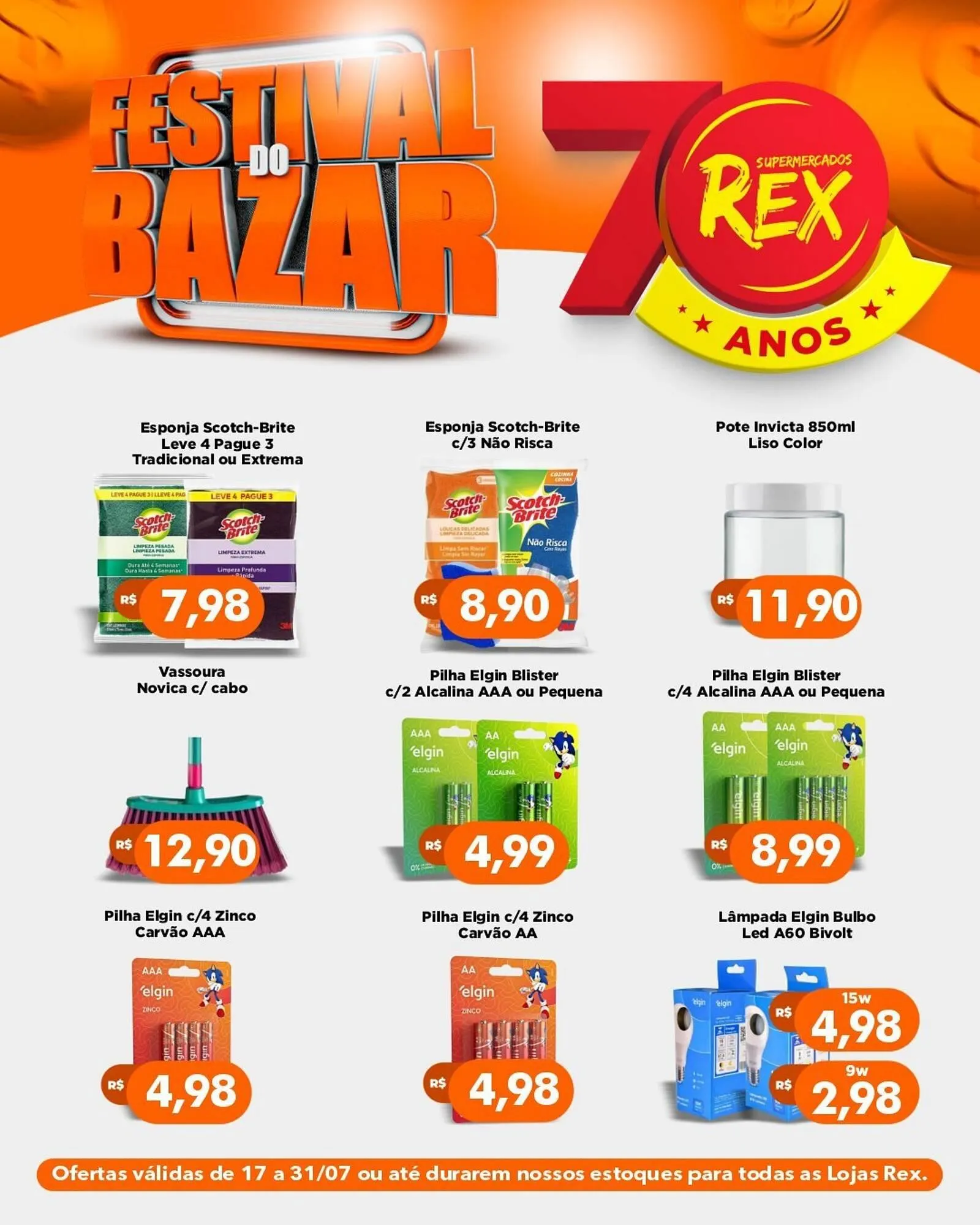 Encarte de Catálogo Supermercados Rex 18 de julho até 31 de julho 2025 - Pagina 1