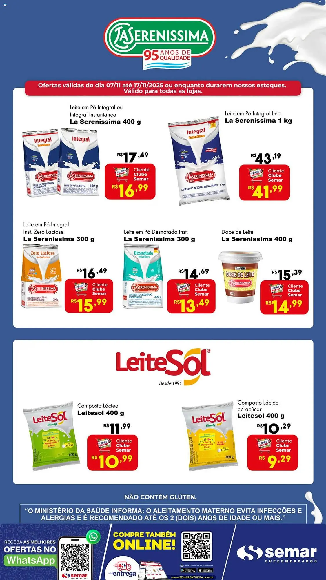 Encarte de Folheto Semar Supermercado 7 de novembro até 17 de novembro 2025 - Pagina 1