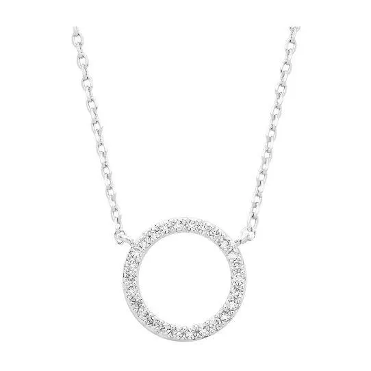 Large Pave Silver Necklace Set