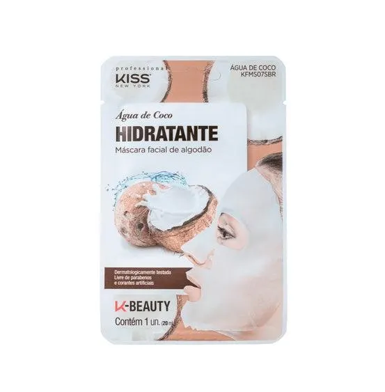 Máscara Facial Kiss Hidratante Água De Coco