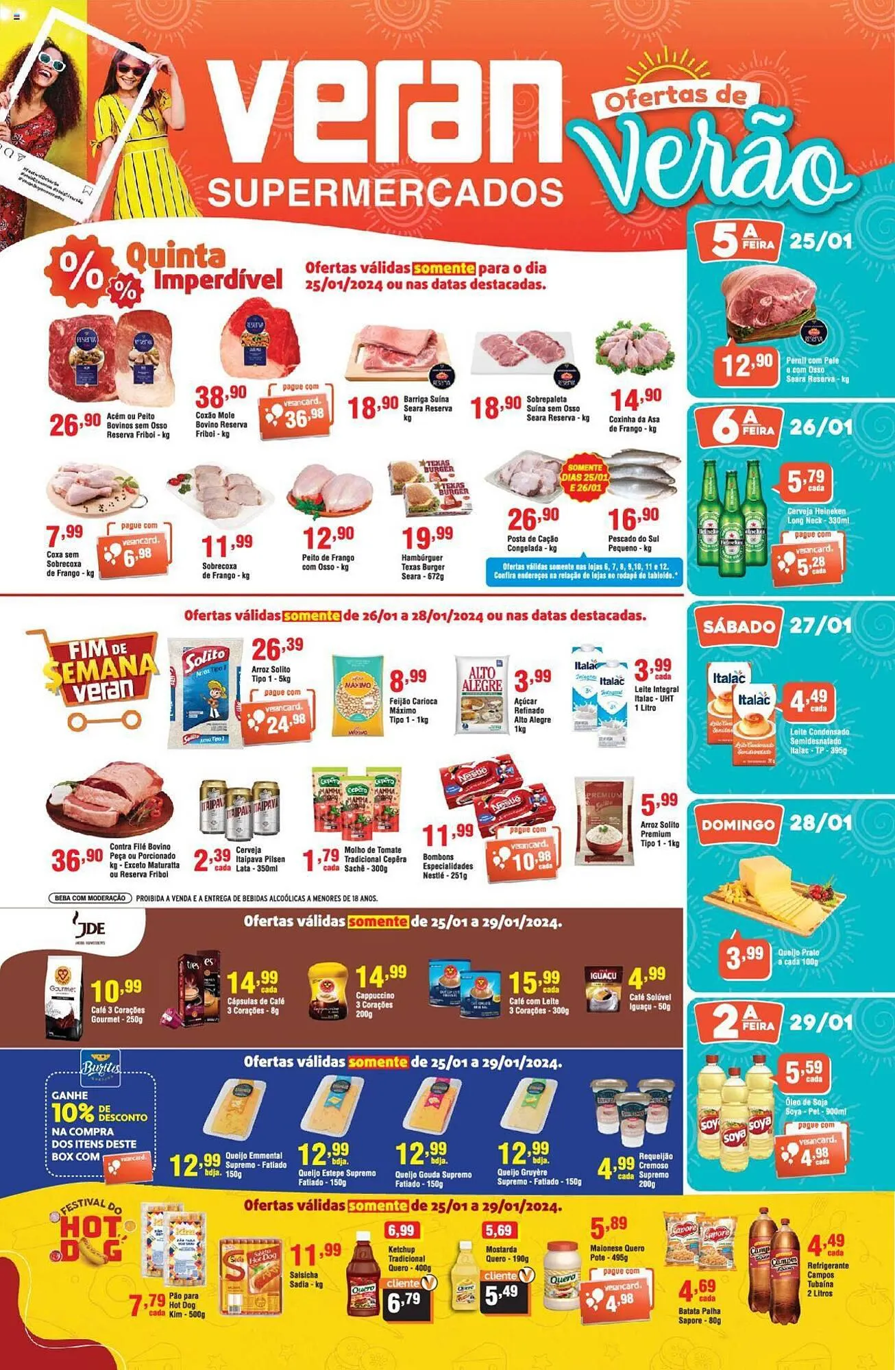 Encarte de Catálogo Veran Supermercados 25 de janeiro até 29 de janeiro 2024 - Pagina 1