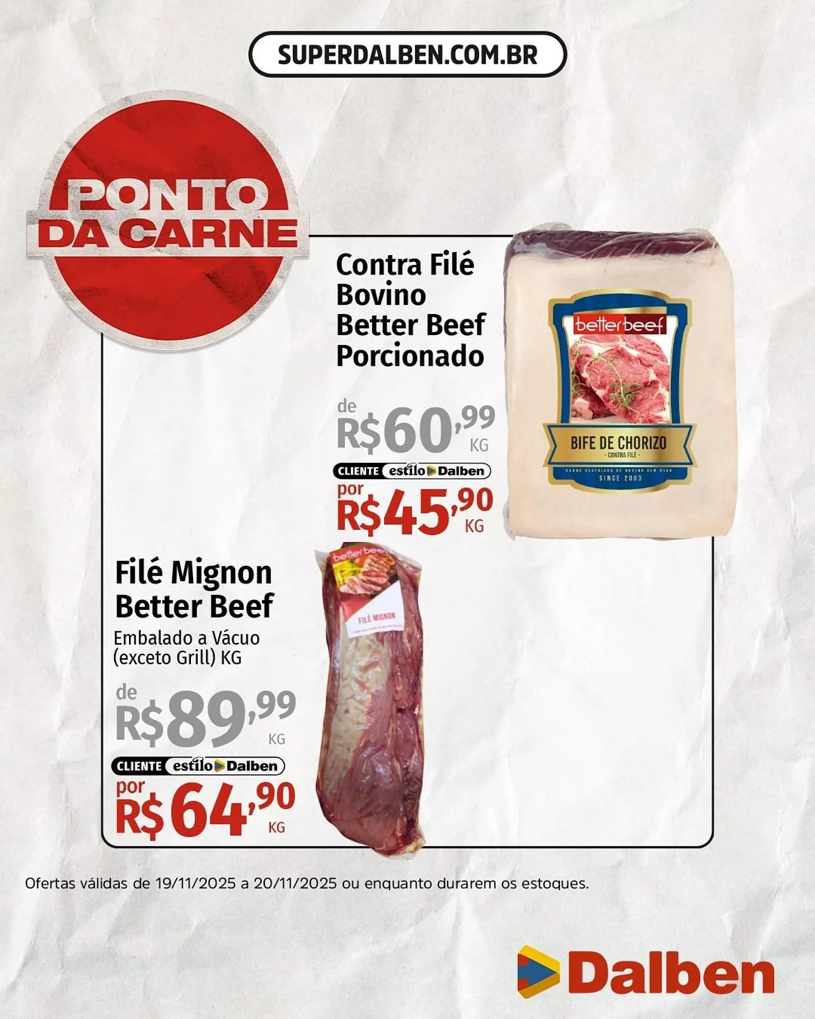 Encarte de Catálogo Supermercado Dalben 19 de novembro até 20 de novembro 2025 - Pagina 1