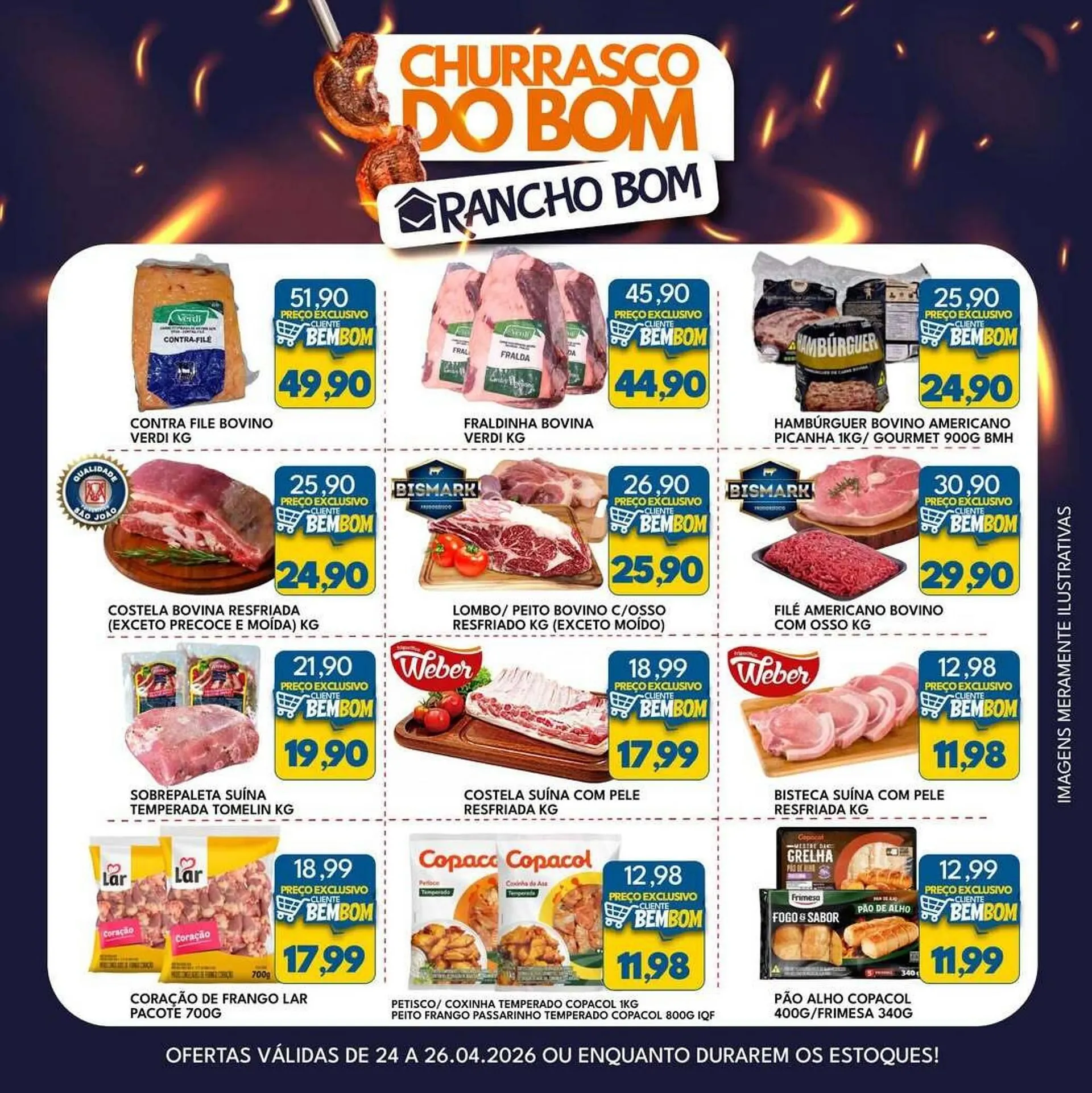 Encarte de Catálogo Rancho Bom Supermercados 24 de abril até 26 de abril 2026 - Pagina 1