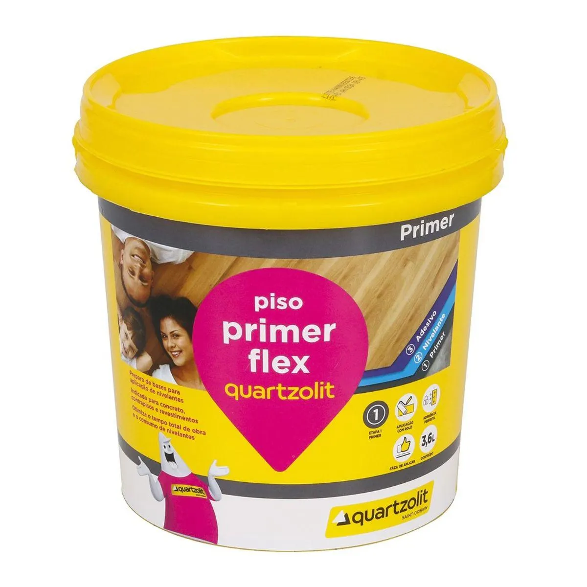 Adesivo Nivelante Piso Primer Flex 3,6L Quartzolit