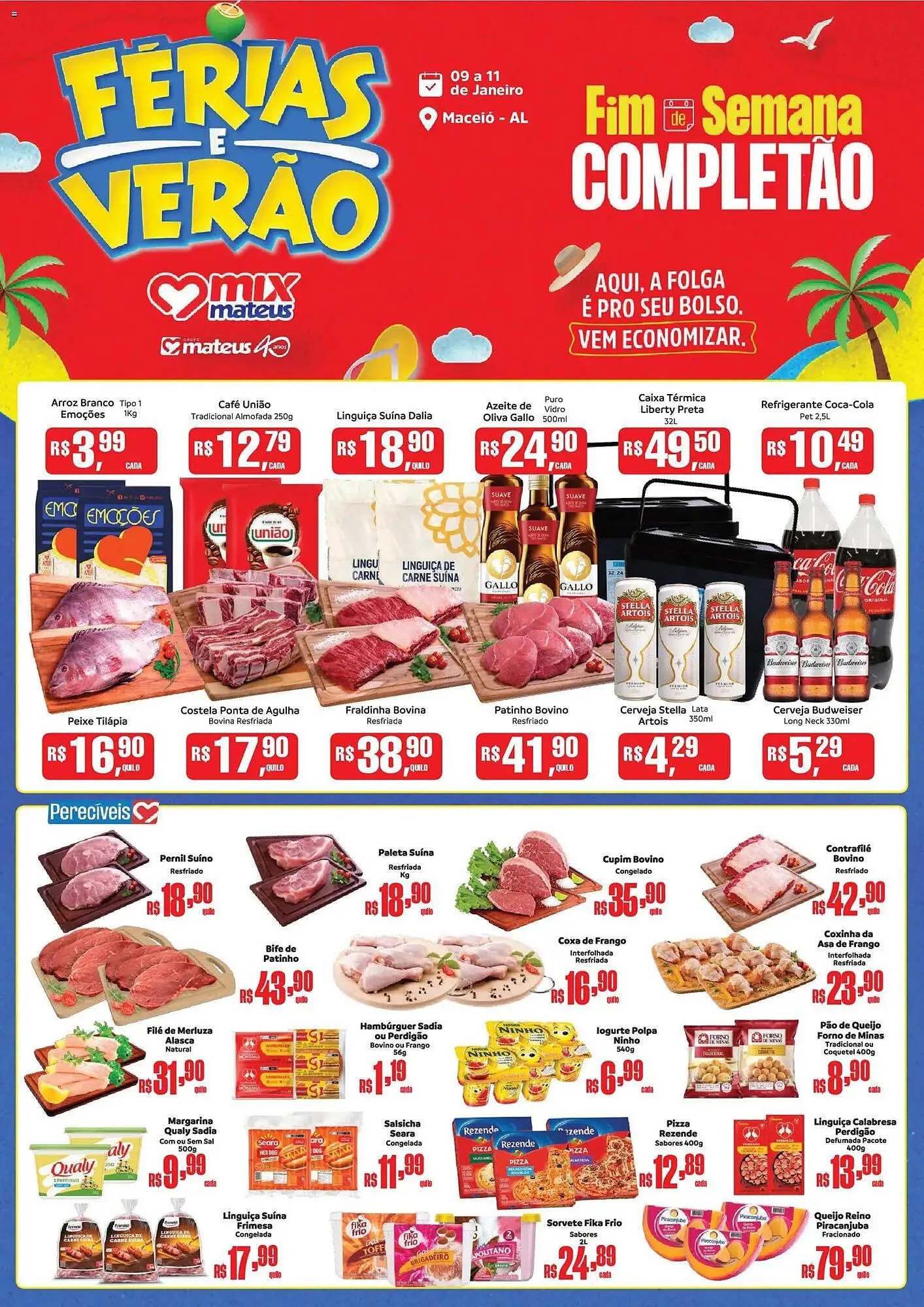 Encarte de Catálogo Supermercados Mateus 9 de janeiro até 11 de janeiro 2026 - Pagina 1