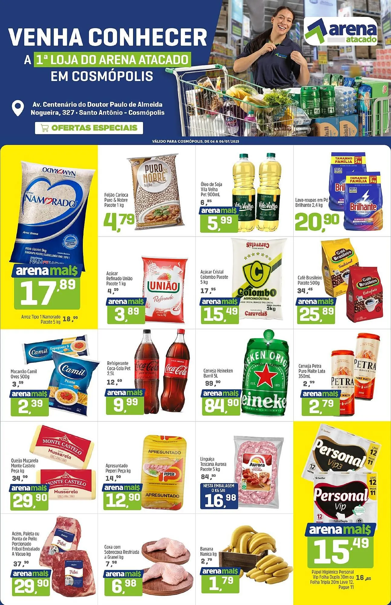 Encarte de Catálogo Arena Atacado 4 de julho até 6 de julho 2025 - Pagina 1