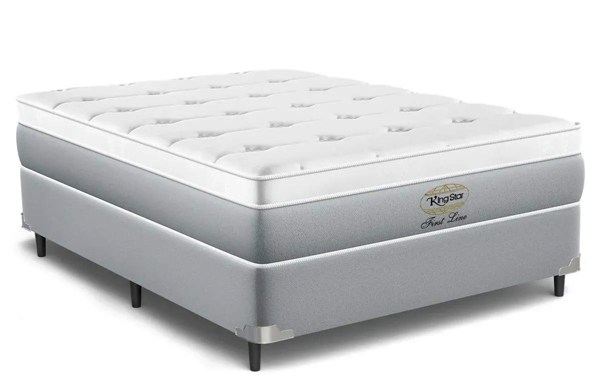 Cama Box + Colchao First Line New
