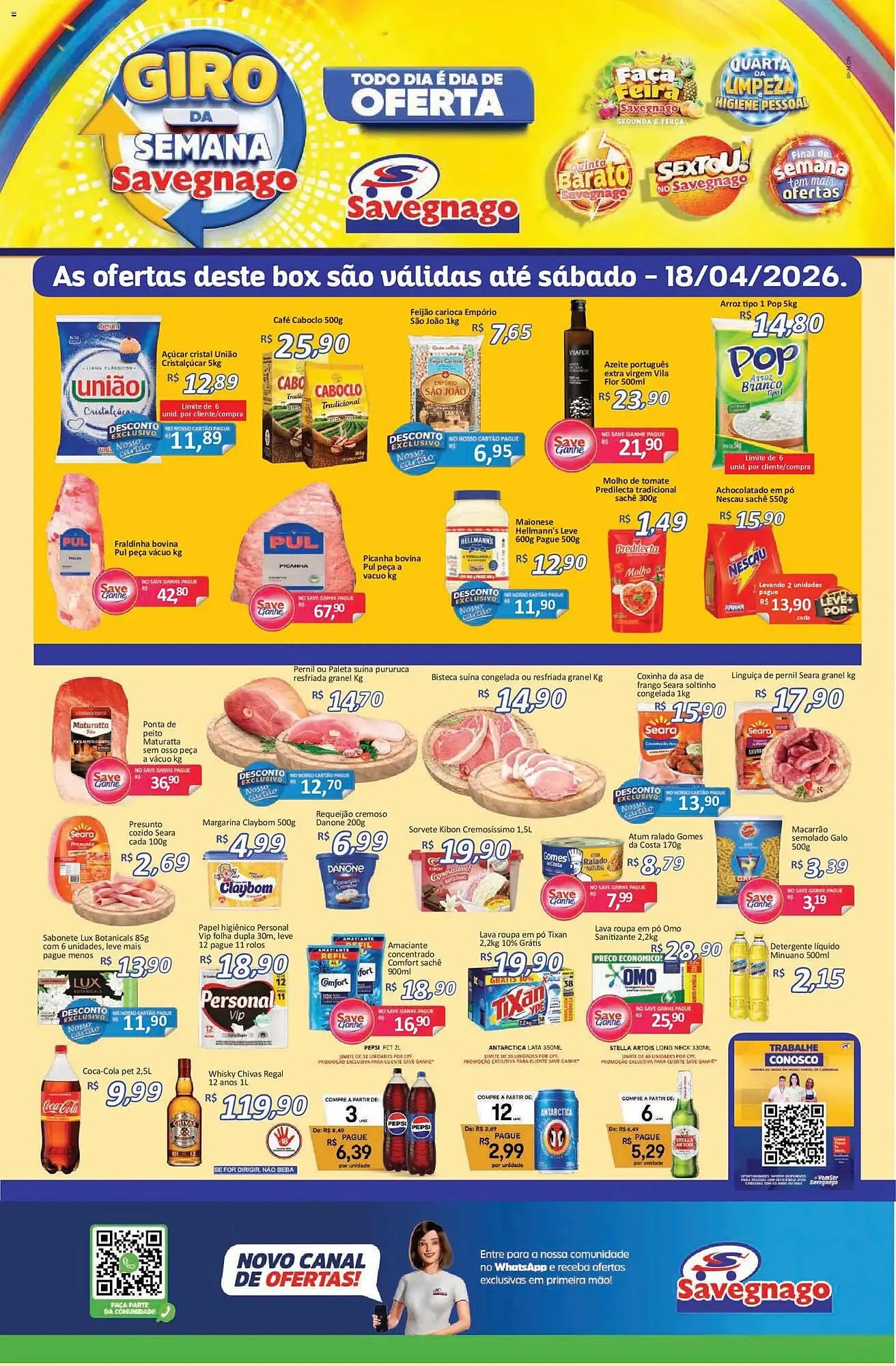 Encarte de Catálogo Supermercados Savegnago 16 de abril até 20 de abril 2026 - Pagina 1