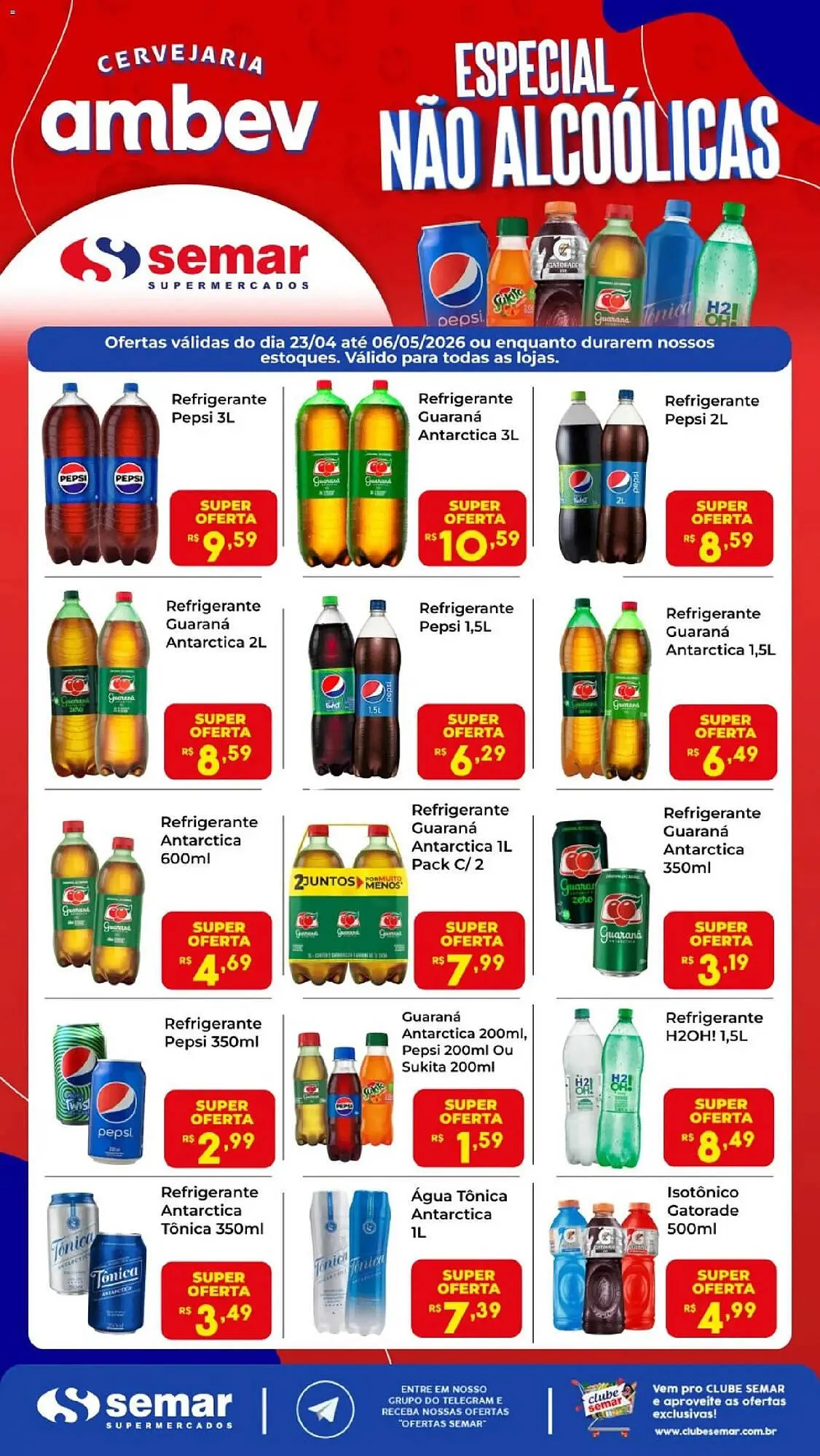 Encarte de Folheto Semar Supermercado 23 de abril até 6 de maio 2026 - Pagina 1