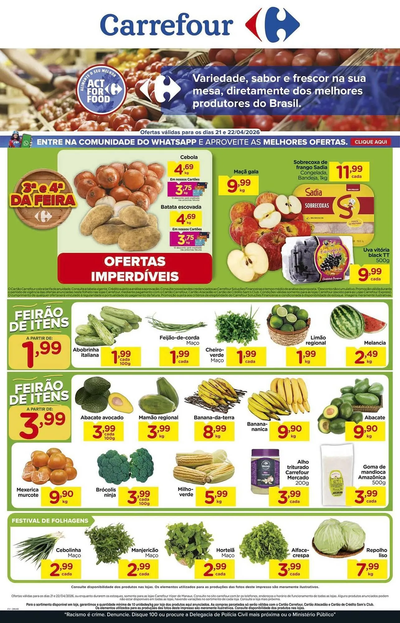 Encarte de Folheto Carrefour 21 de abril até 22 de abril 2026 - Pagina 1