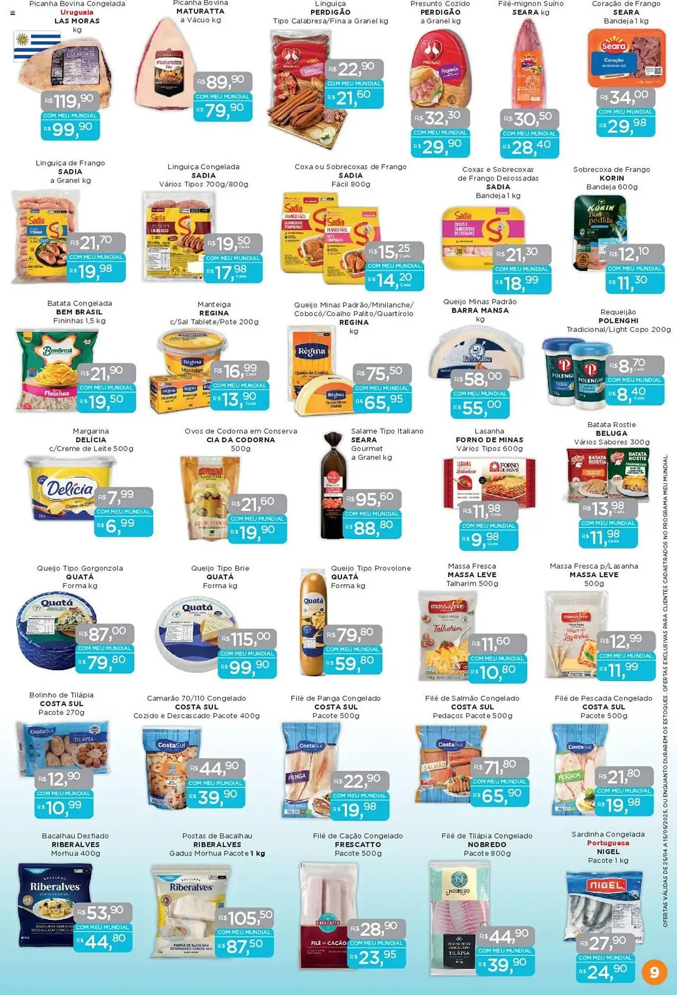 Encarte de Catálogo Supermercados Mundial 25 de abril até 15 de maio 2025 - Pagina 9