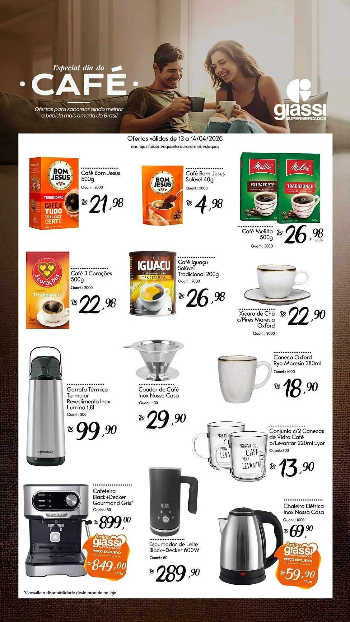 Encarte de Encarte Giassi Supermercados 13 de abril até 14 de abril 2026 - Pagina 1