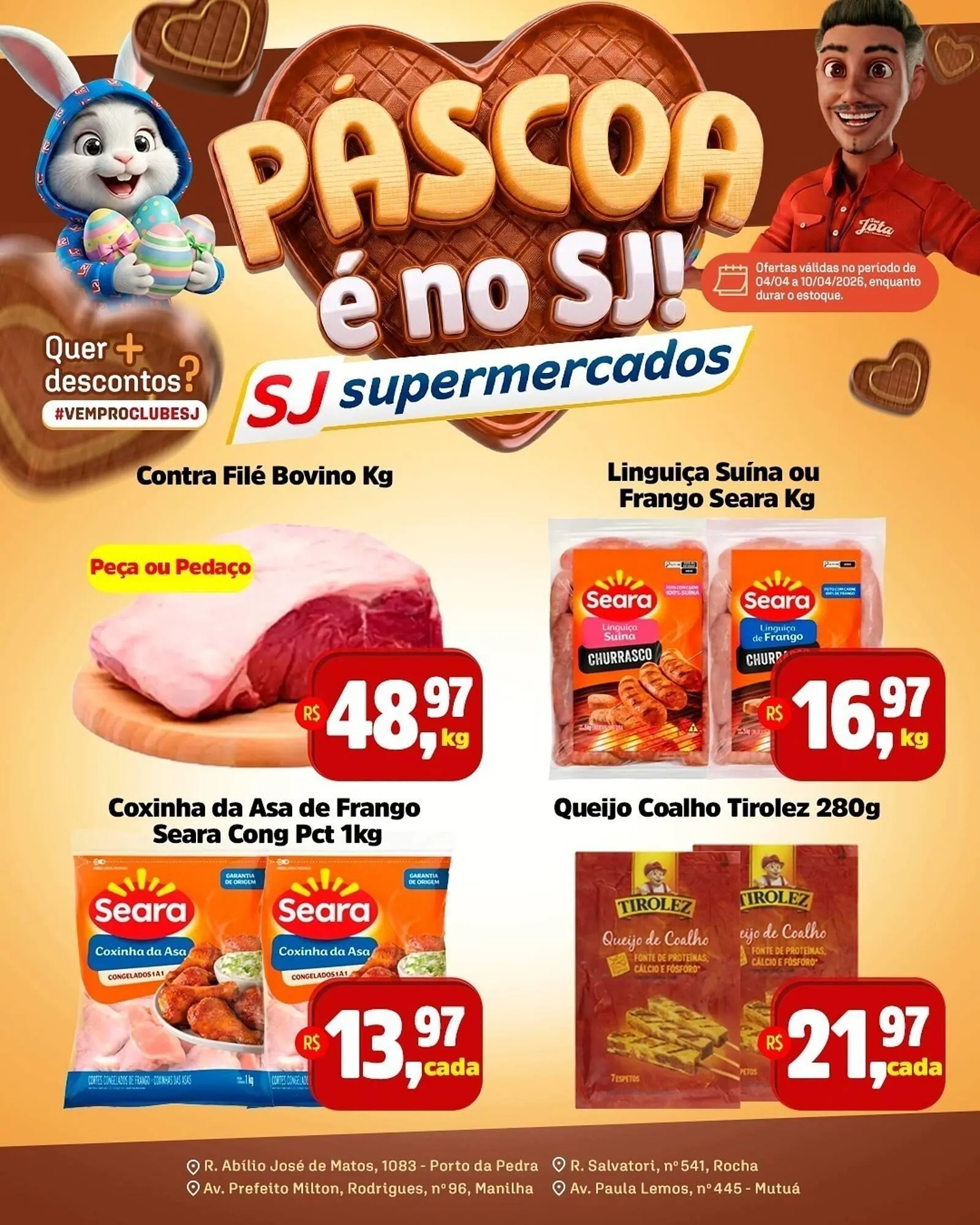 Encarte de Encarte Sj Supermercados 4 de abril até 10 de abril 2026 - Pagina 1