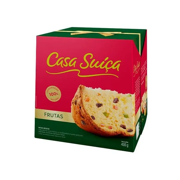 Panettone Frutas 400g 1 UN Casa Suiça