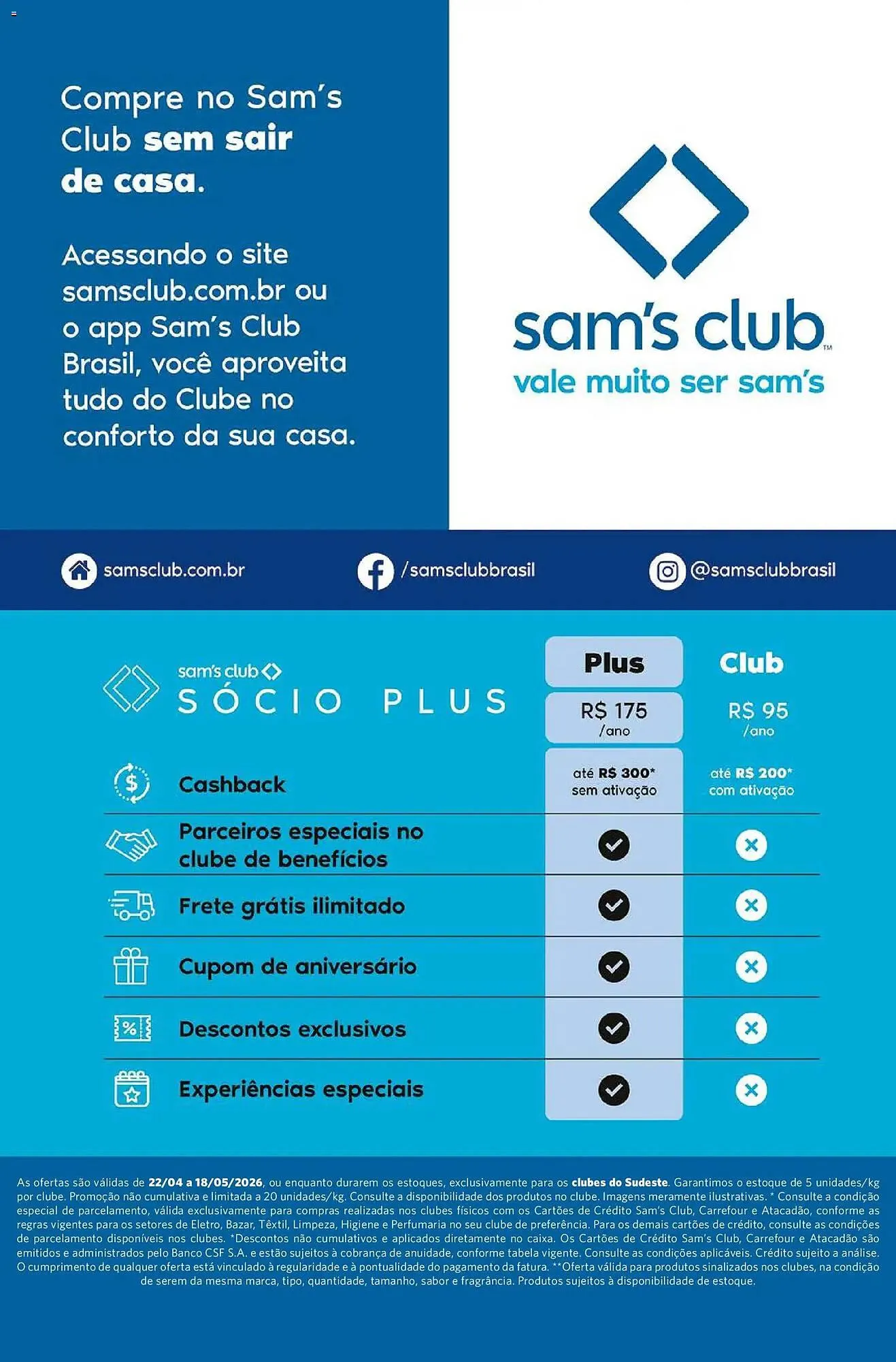 Encarte de Folheto Sam's Club 22 de abril até 18 de maio 2026 - Pagina 16