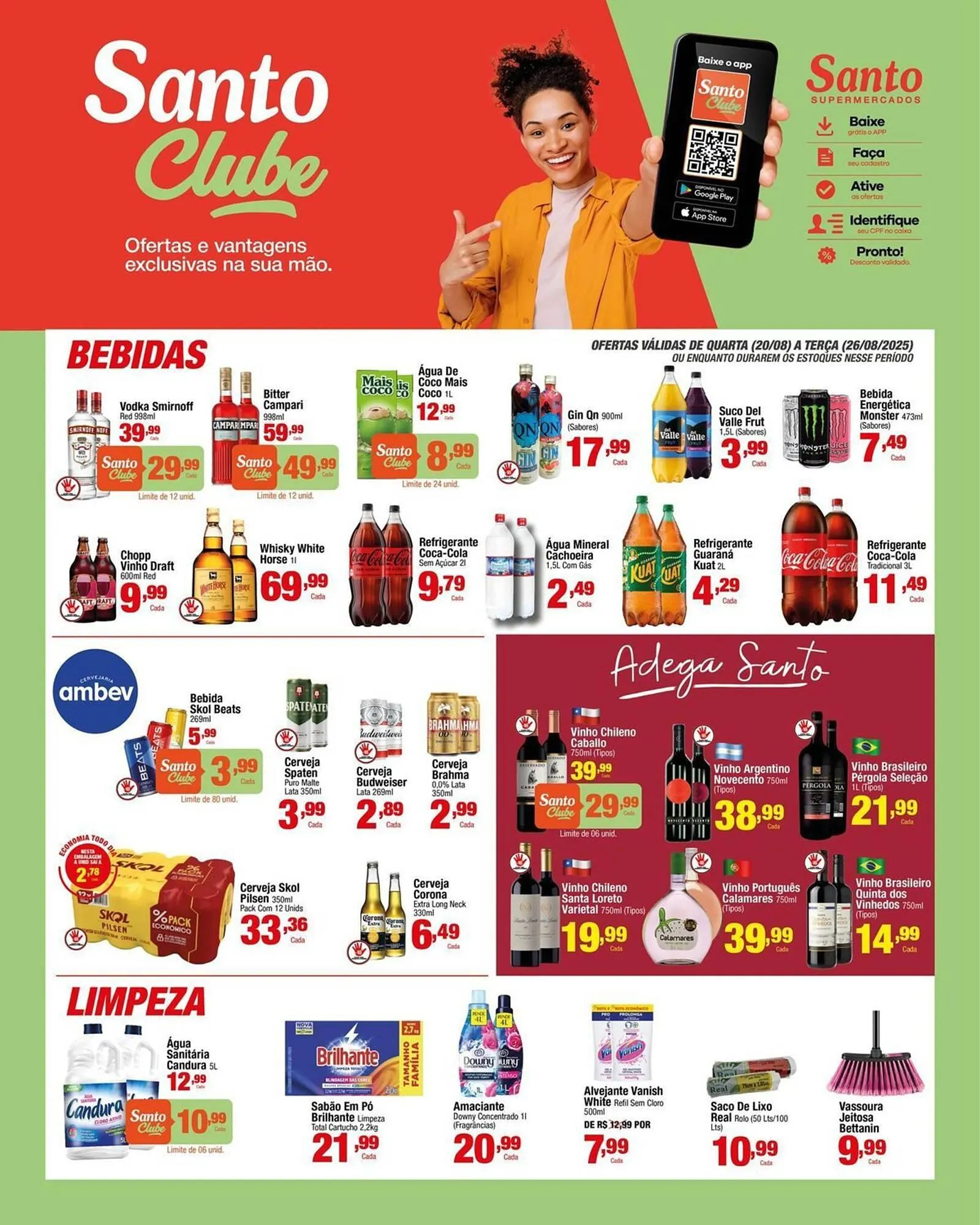 Encarte de Catálogo Santo Supermercados 20 de agosto até 26 de agosto 2025 - Pagina 6