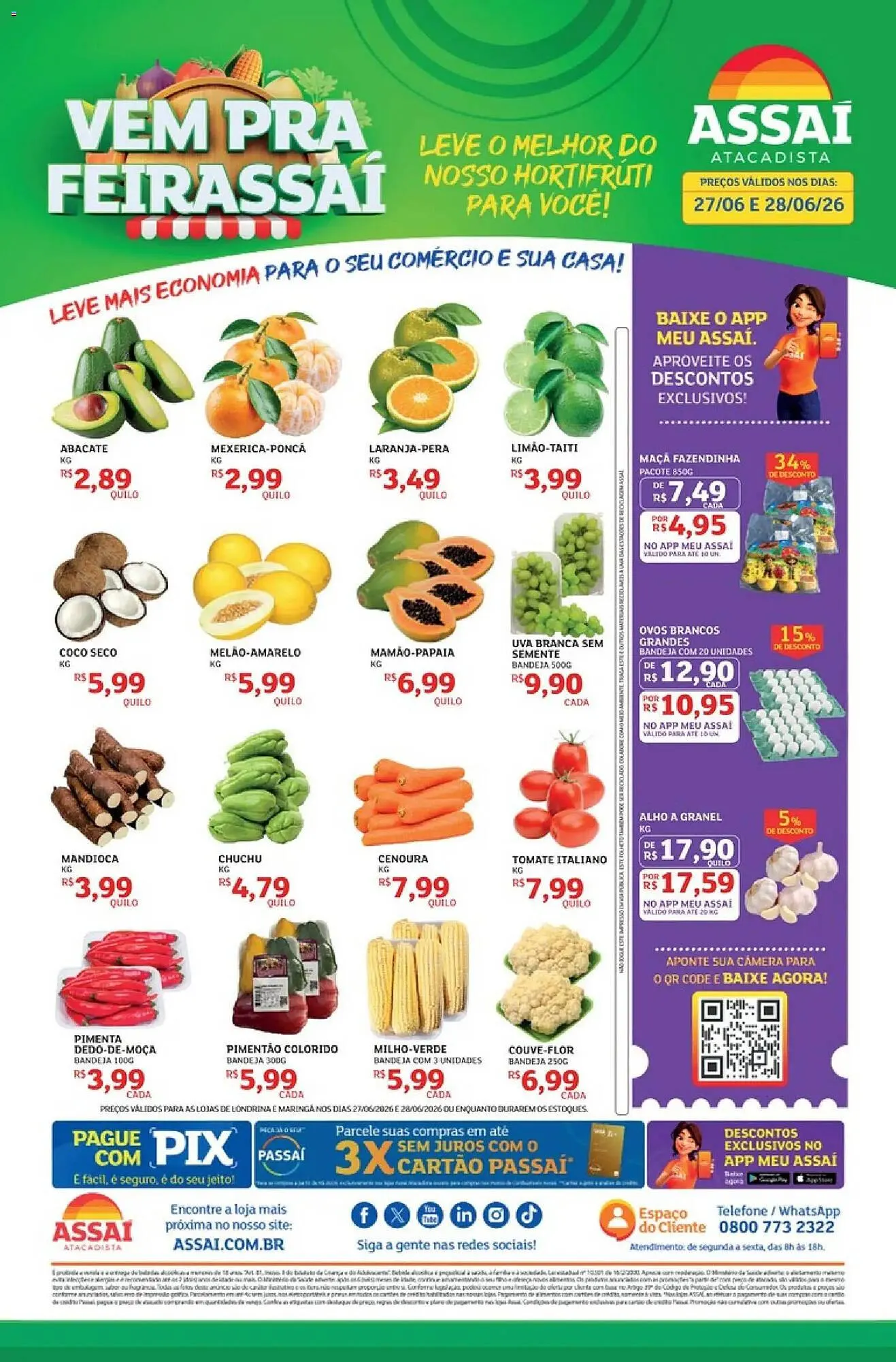 Encarte de Encarte Assaí Atacadista 27 de junho até 28 de junho 2026 - Pagina 1
