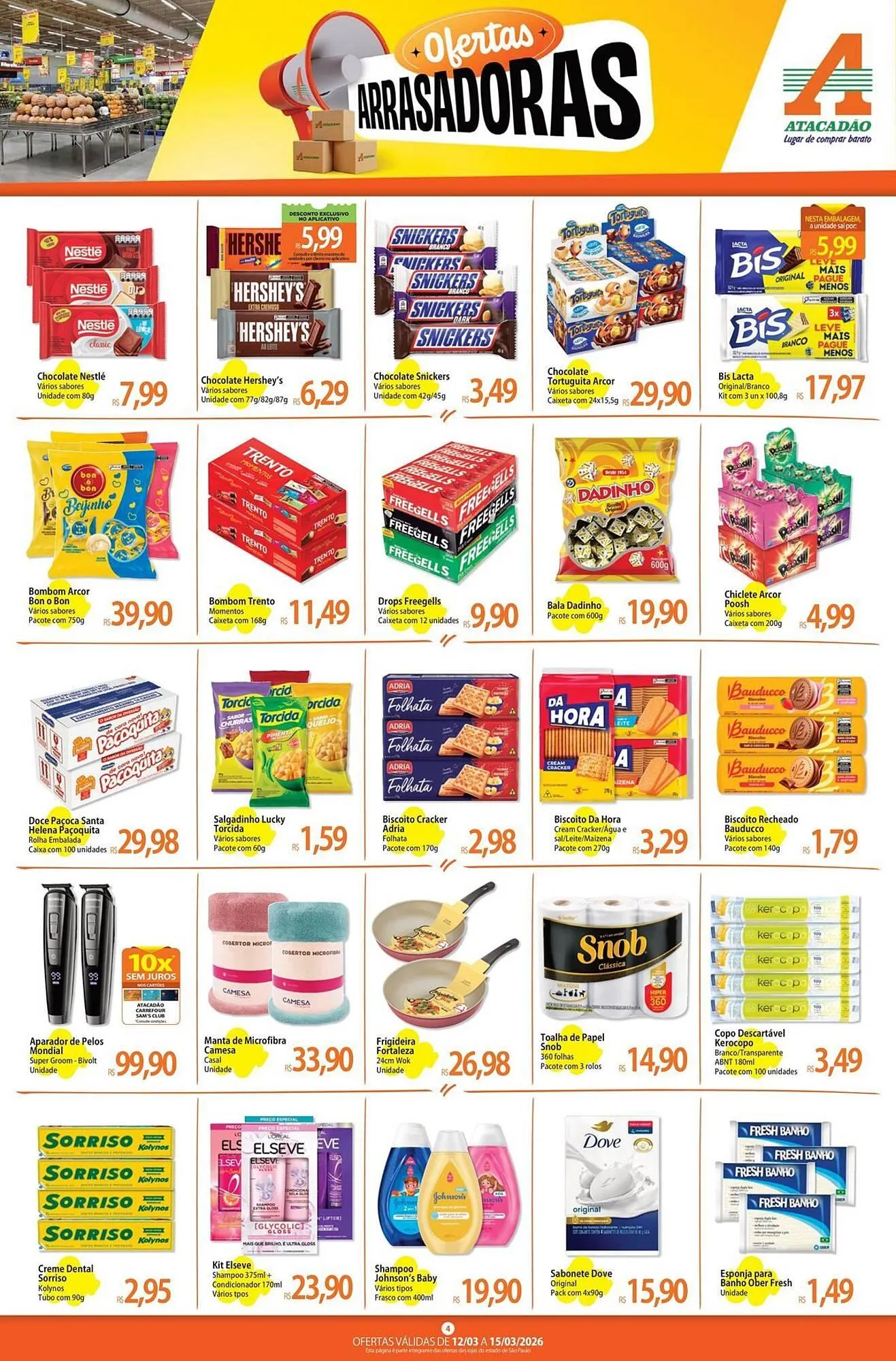 Encarte de Folheto Atacadão 12 de março até 15 de março 2026 - Pagina 4