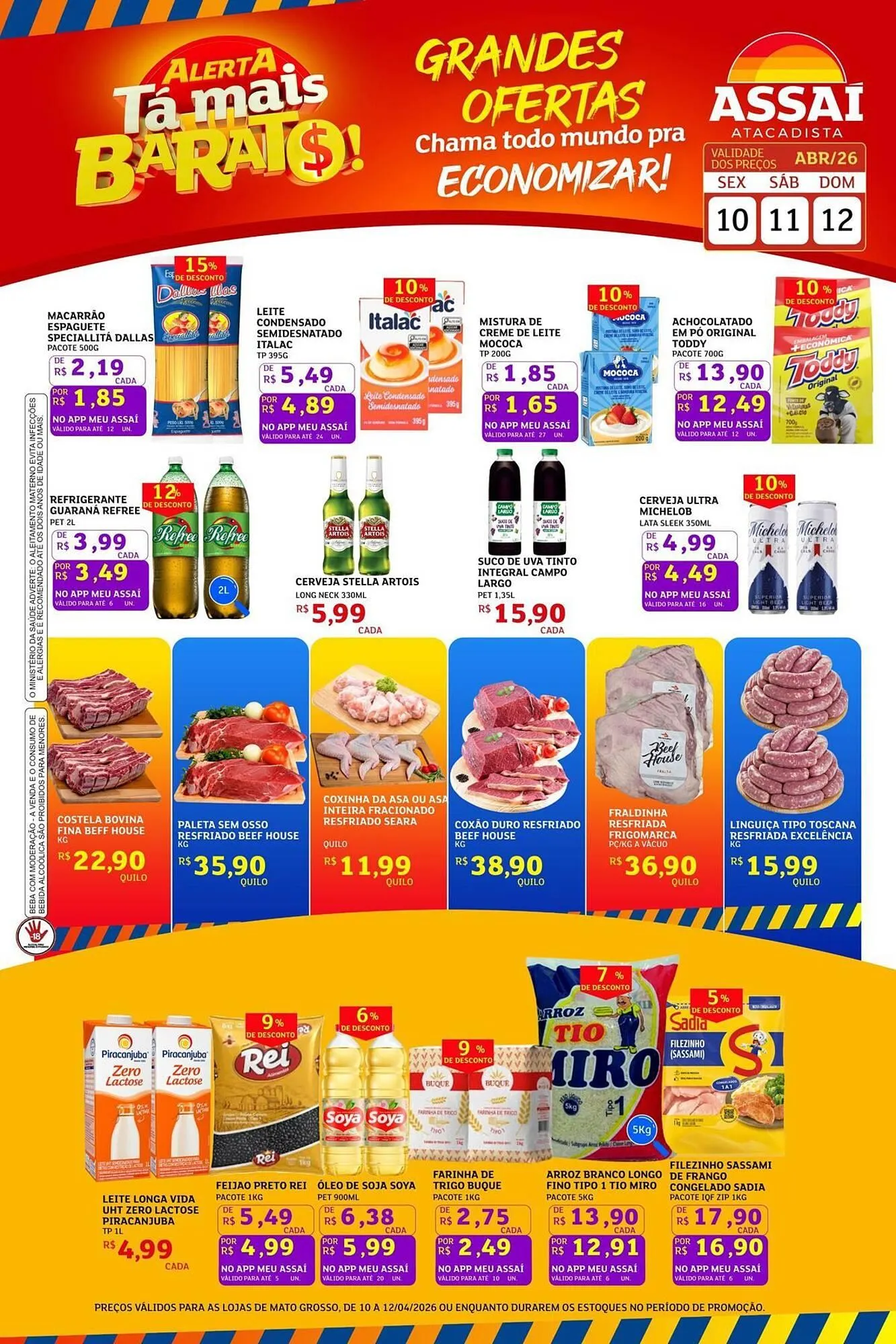 Encarte de Encarte Assaí Atacadista 10 de abril até 12 de abril 2026 - Pagina 1