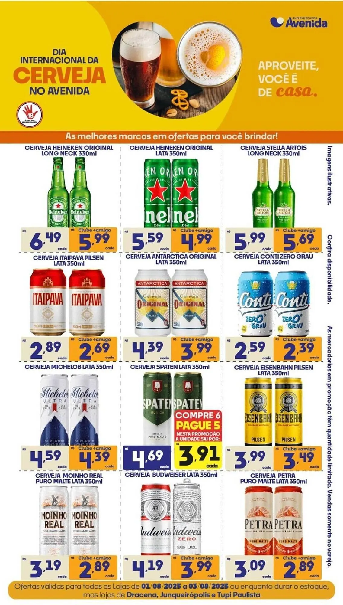 Encarte de Catálogo Supermercados Avenida 1 de agosto até 3 de agosto 2025 - Pagina 1