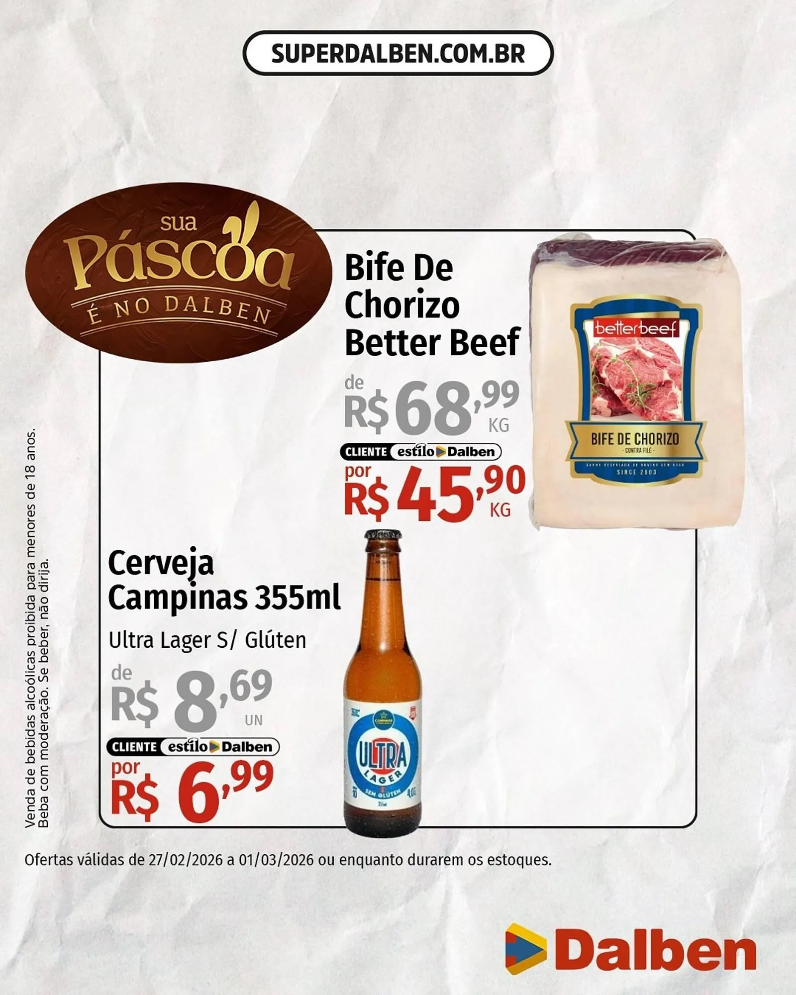 Encarte de Catálogo Supermercado Dalben 27 de fevereiro até 1 de março 2026 - Pagina 1