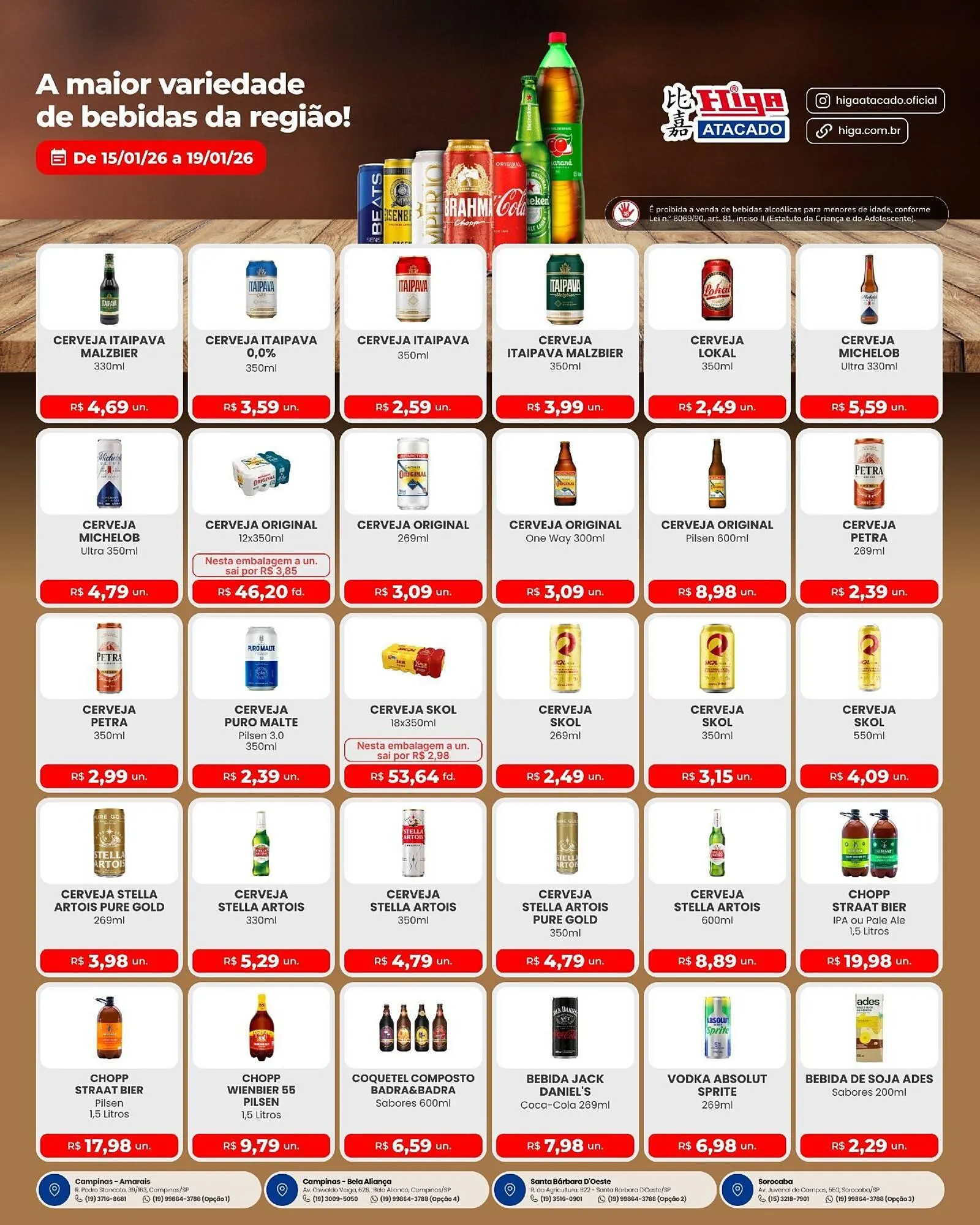 Encarte de Folheto Higa Atacado 15 de janeiro até 19 de janeiro 2026 - Pagina 2