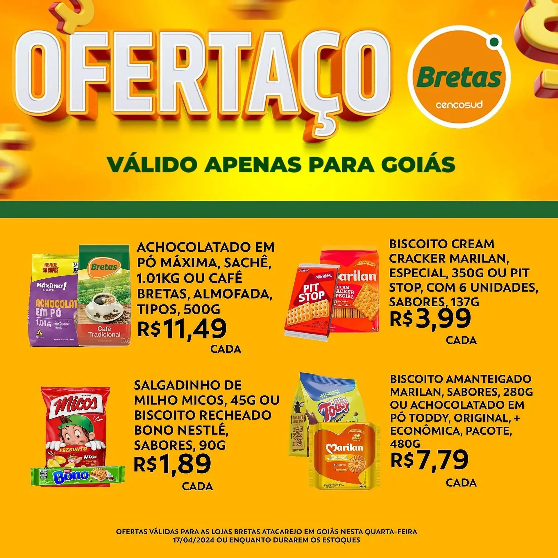 Encarte de Catálogo Supermercados Bretas 17 de abril até 17 de abril 2024 - Pagina 1