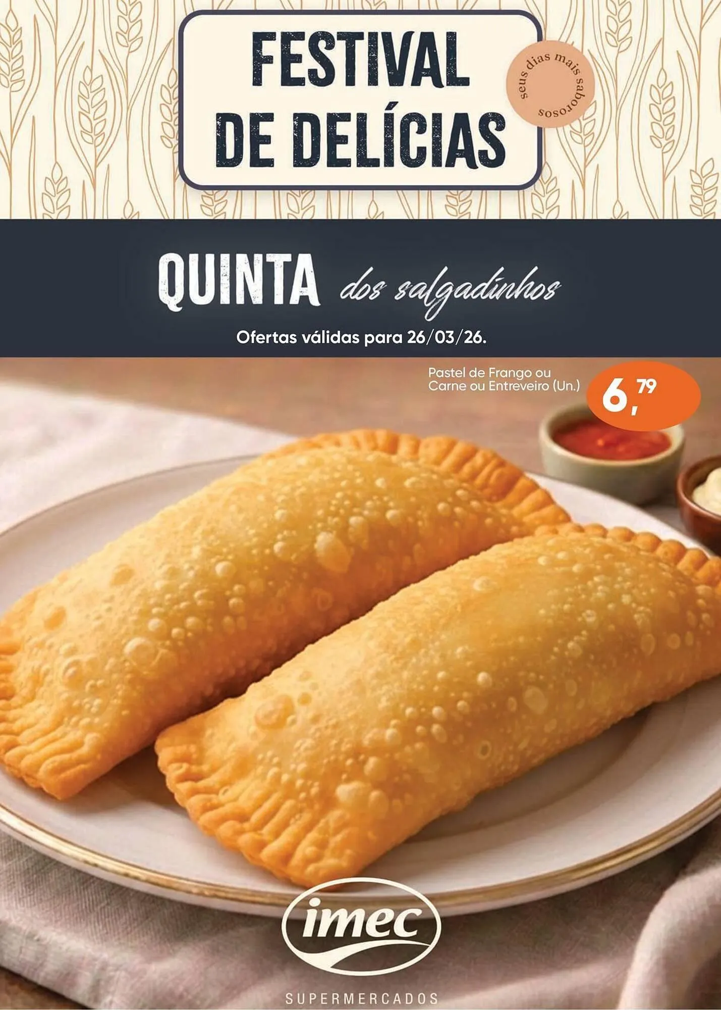 Encarte de Catálogo Imec Supermercados 26 de março até 26 de março 2026 - Pagina 1