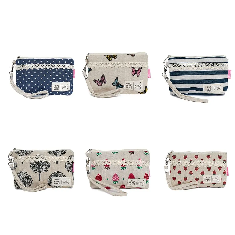 Necessaire Linda Livre Leve e Solta Algodão Sortida NS2021 - Qualis