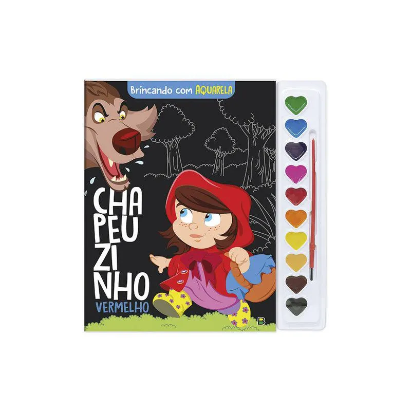 Livro Brincando com Aquarela: Chapeuzinho Vermelho - Brasileitura