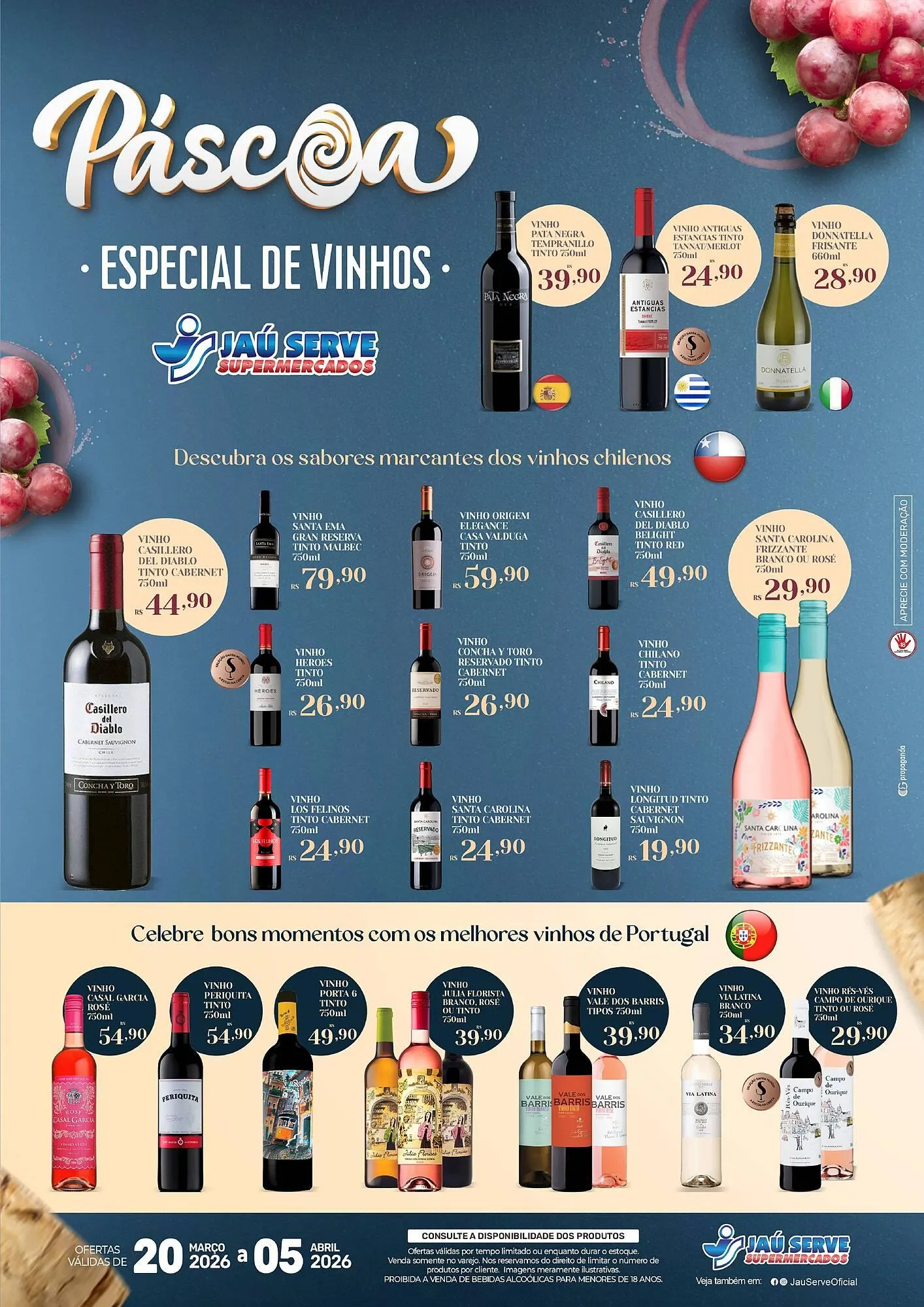 Encarte de Catálogo Supermercados Jau Serve 23 de março até 5 de abril 2026 - Pagina 1