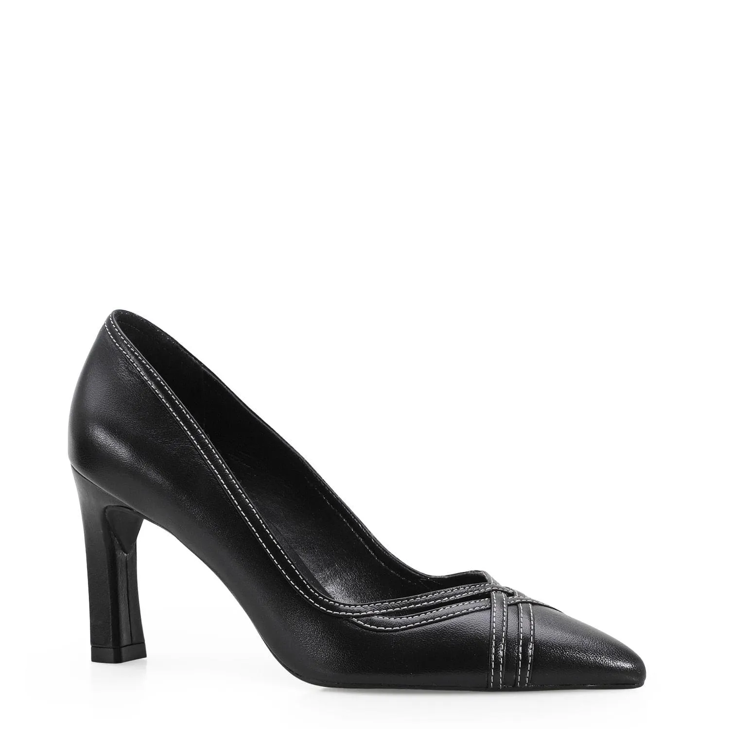 Scarpin Couro Preto