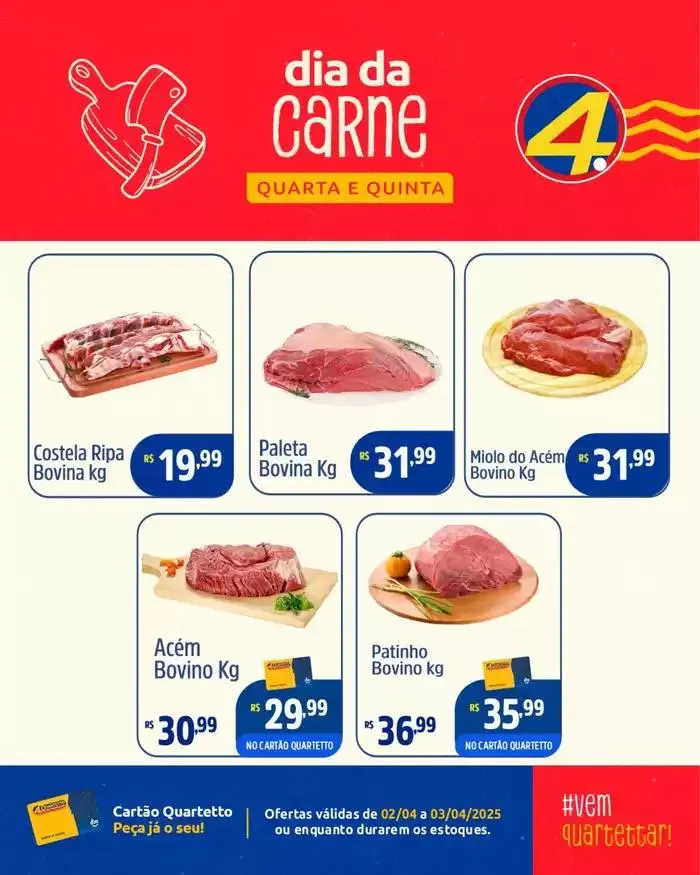 Encarte de Encarte Quartetto Supermercados 2 de abril até 3 de abril 2025 - Pagina 1