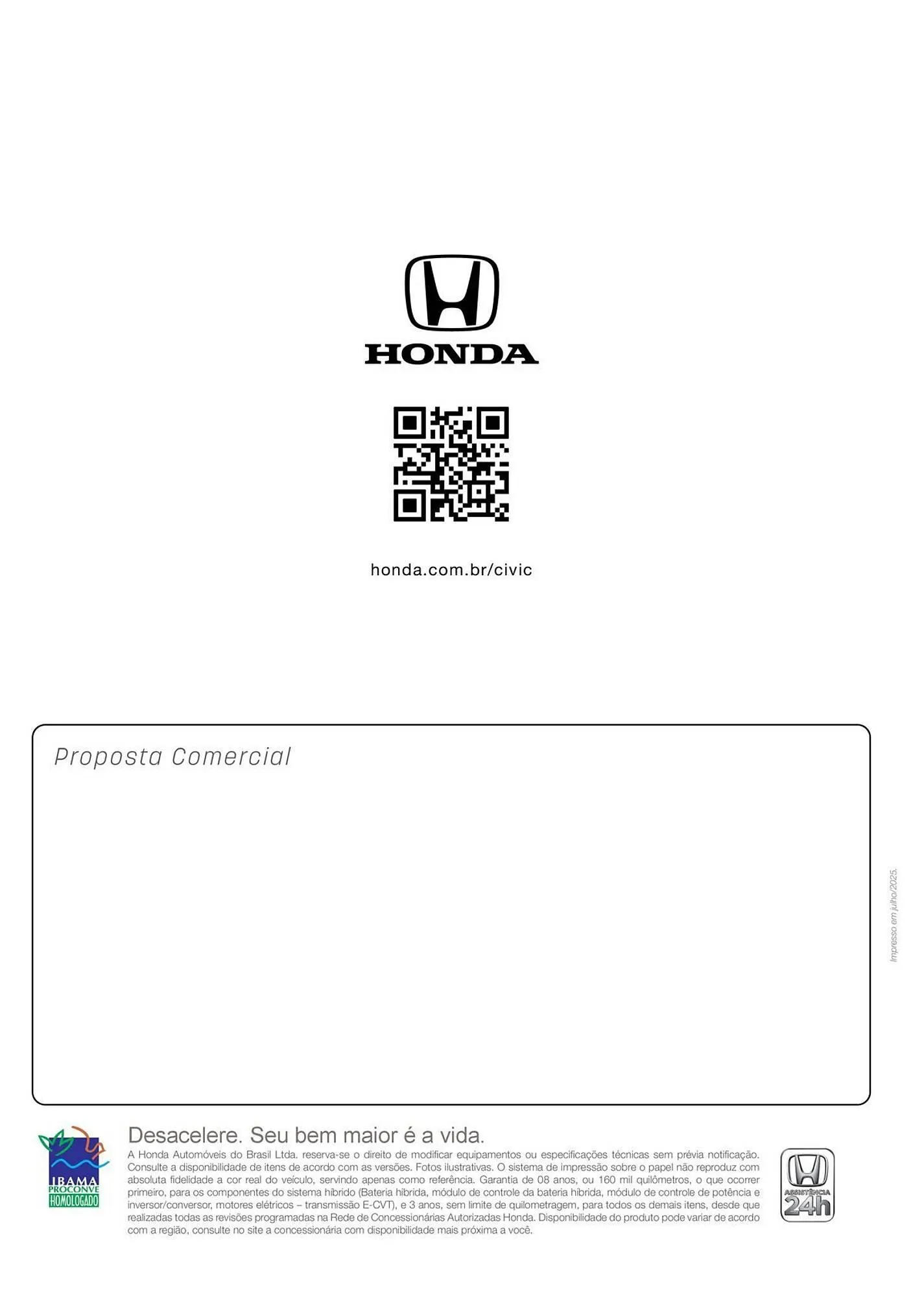 Encarte de Catálogo Honda 18 de julho até 18 de julho 2026 - Pagina 8