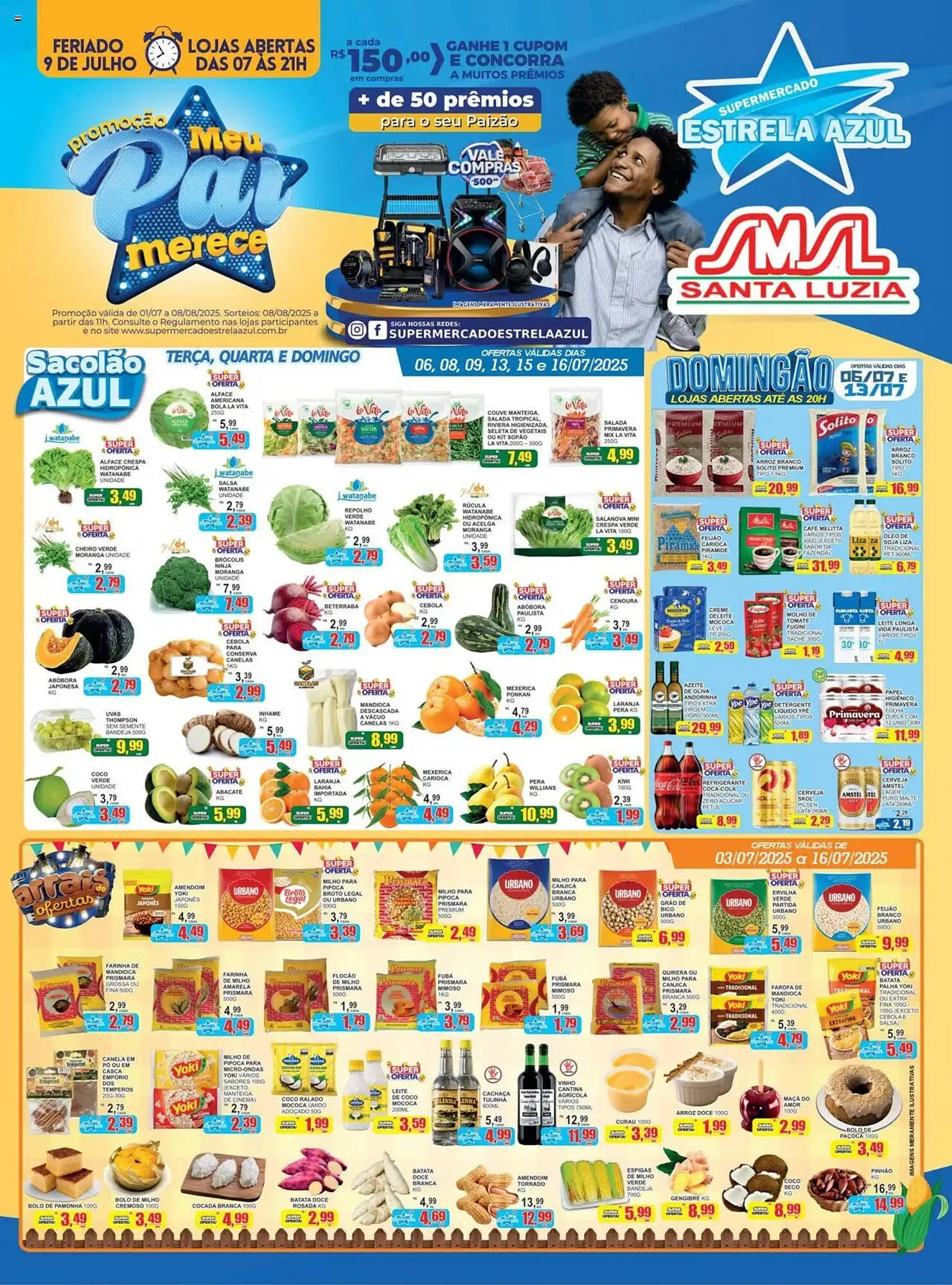 Encarte de Catálogo Supermercado Estrela Azul 3 de julho até 16 de julho 2025 - Pagina 1