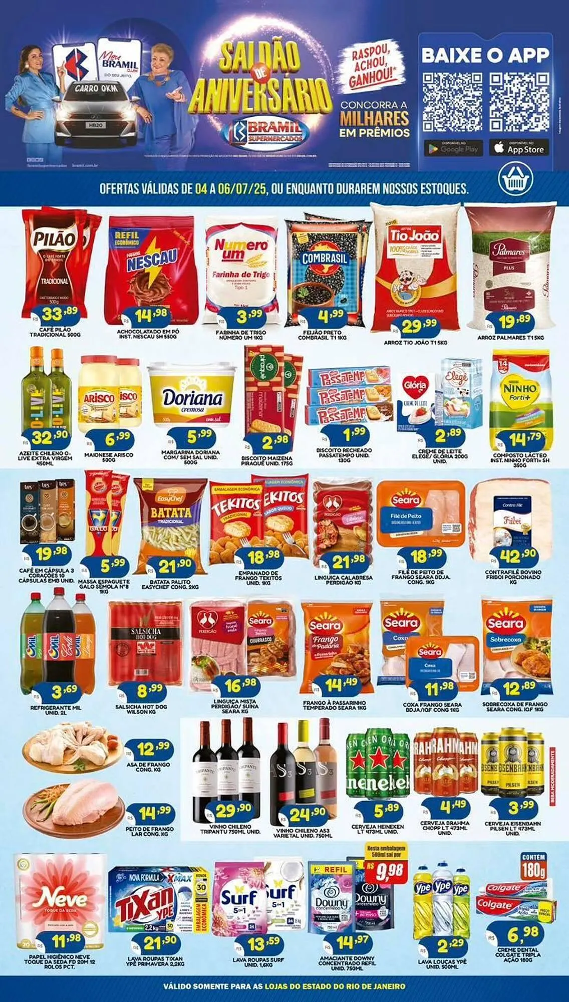 Encarte de Catálogo Bramil Supermercados 4 de julho até 7 de julho 2025 - Pagina 1
