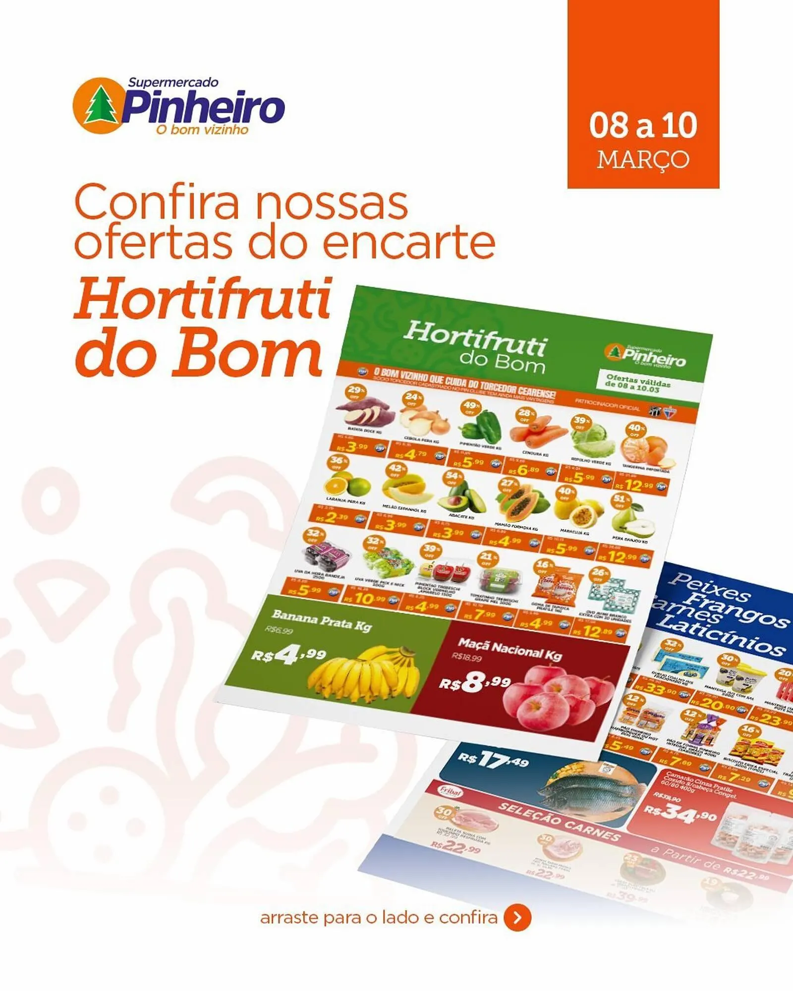 Encarte de Encarte Pinheiro Supermercado 8 de março até 10 de março 2026 - Pagina 1