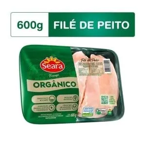 Filé de Peito de Frango Seara Orgânico Bandeja 600g