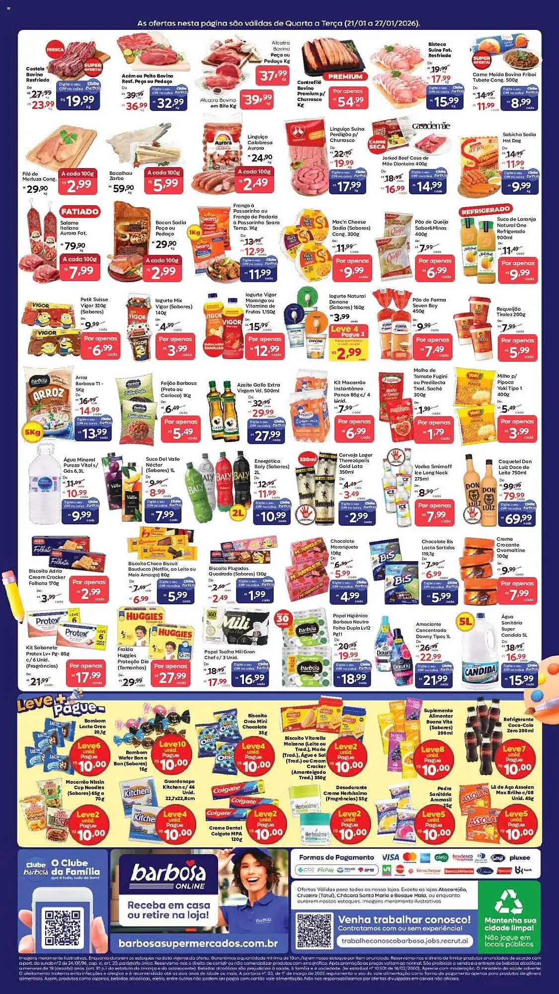 Encarte de Tabloide Barbosa Supermercados 21 de janeiro até 27 de janeiro 2026 - Pagina 2