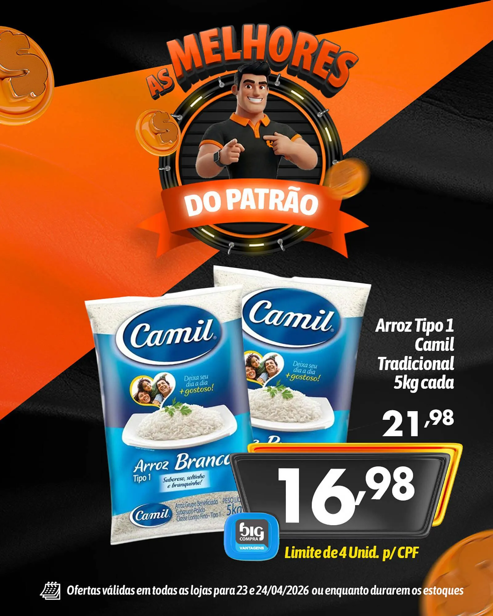 Encarte de Catálogo Supermercados Big Compra 23 de abril até 24 de abril 2026 - Pagina 1