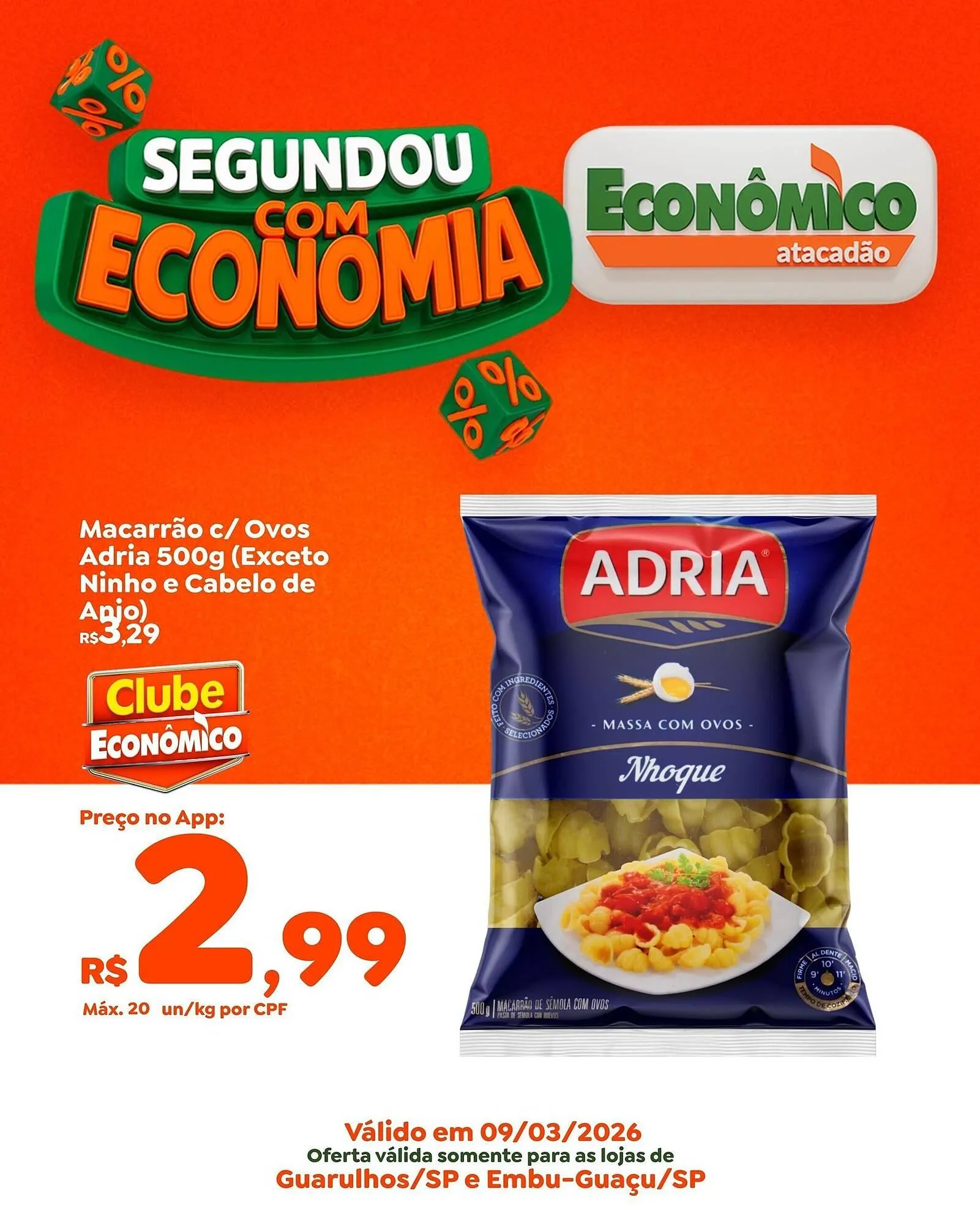 Encarte de Catálogo Econômico Atacadão 9 de março até 9 de março 2026 - Pagina 1