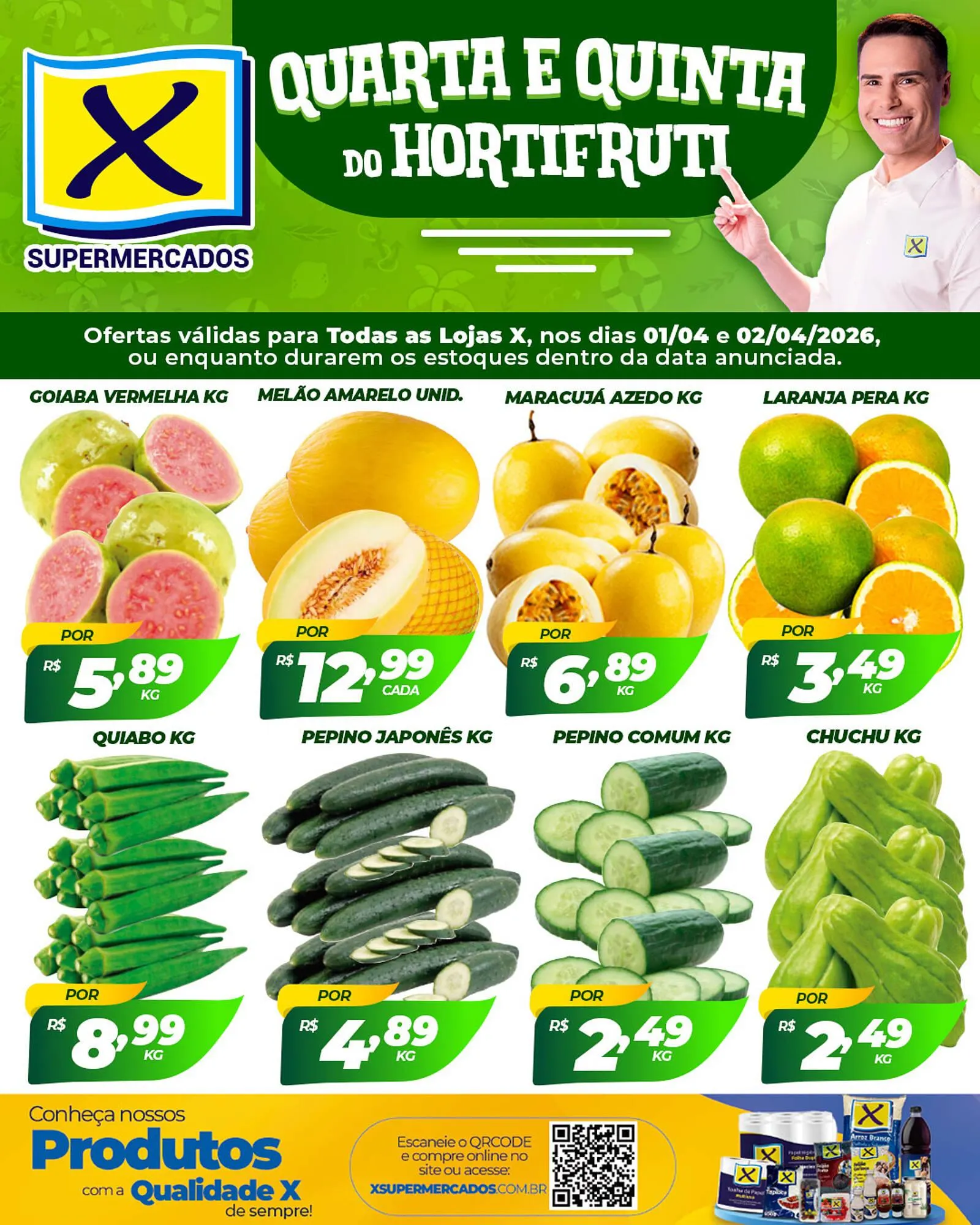 Encarte de Folheto X Supermercados 1 de abril até 2 de abril 2026 - Pagina 1