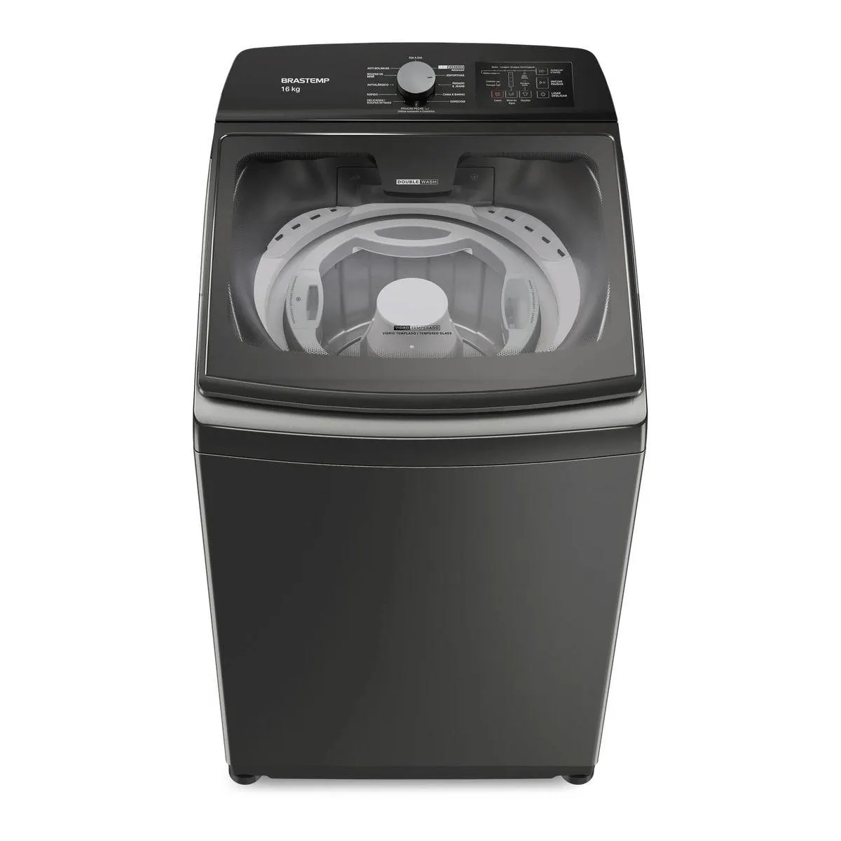 Máquina de Lavar Brastemp 16kg Titânio com Tecnologia Double Wash e Ciclo Tira Manchas Advanced - BWD16A9