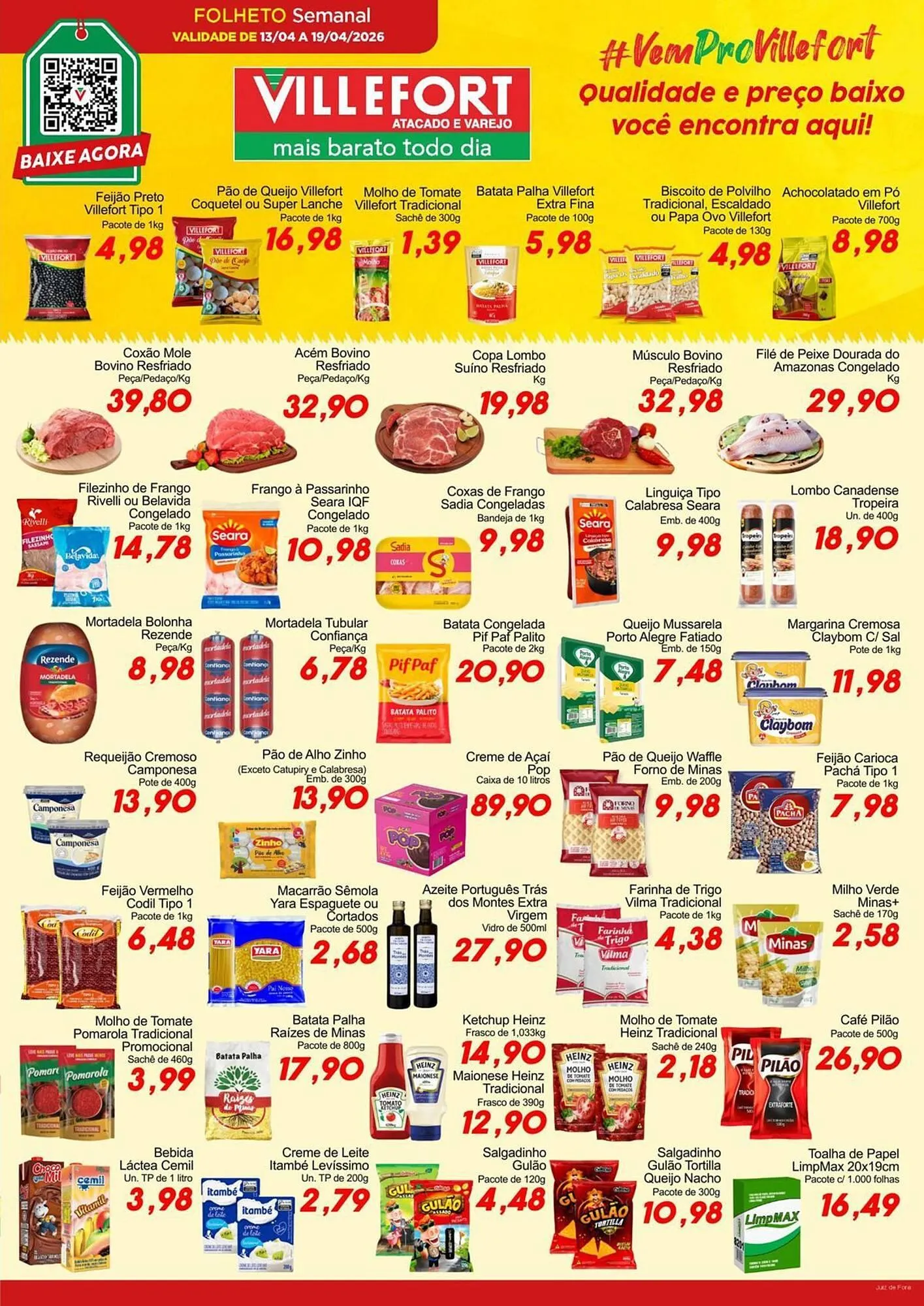 Encarte de Catálogo Villefort Atacadista 13 de abril até 19 de abril 2026 - Pagina 1