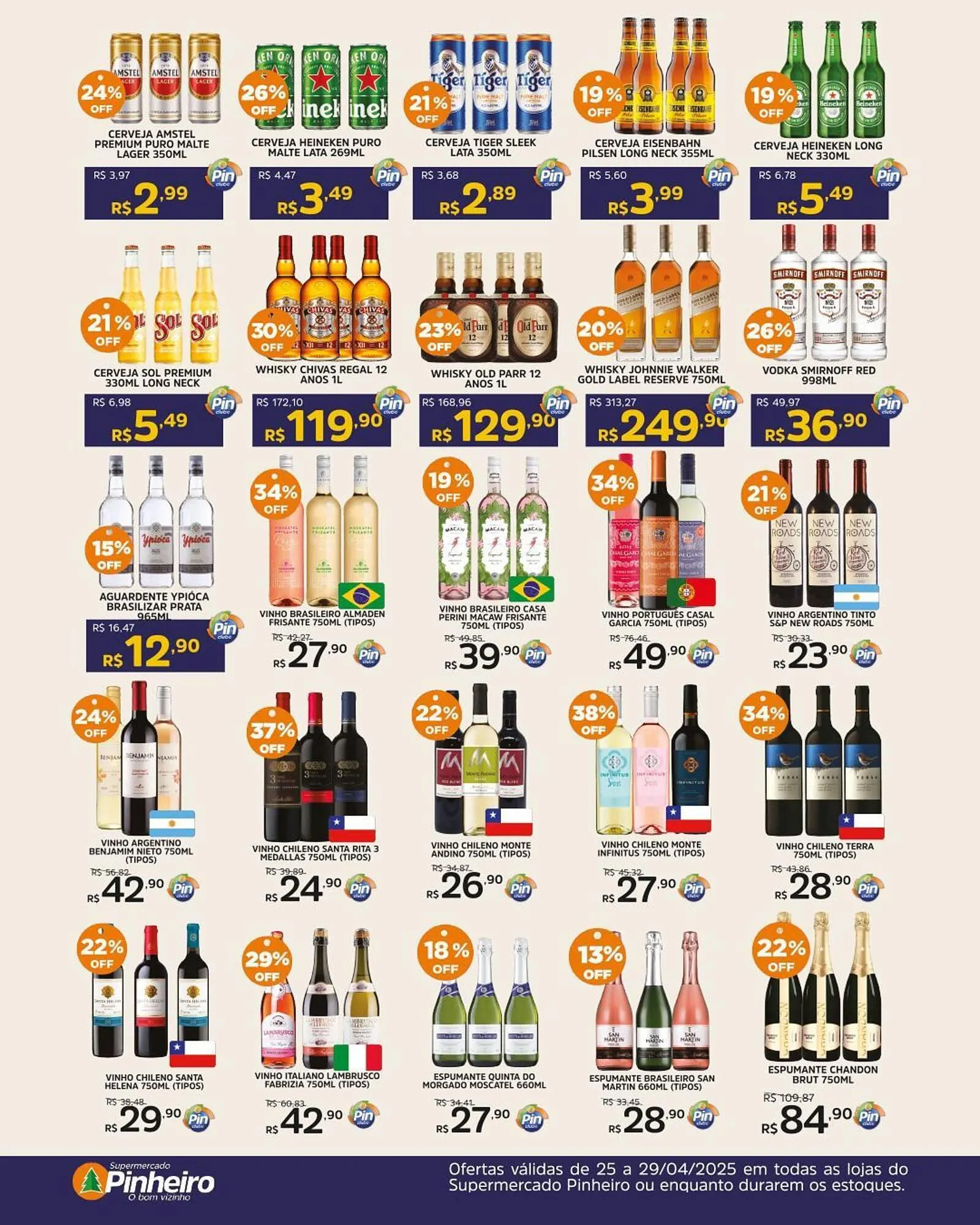 Encarte de Catálogo Pinheiro Supermercado 25 de abril até 29 de abril 2025 - Pagina 3