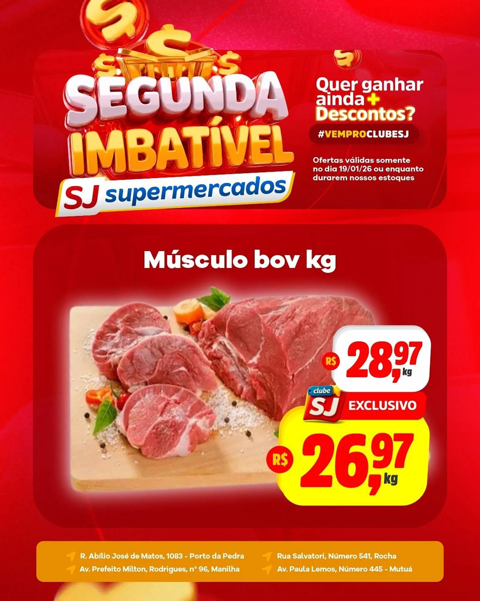 Encarte de Encarte Sj Supermercados 19 de janeiro até 19 de janeiro 2026 - Pagina 1