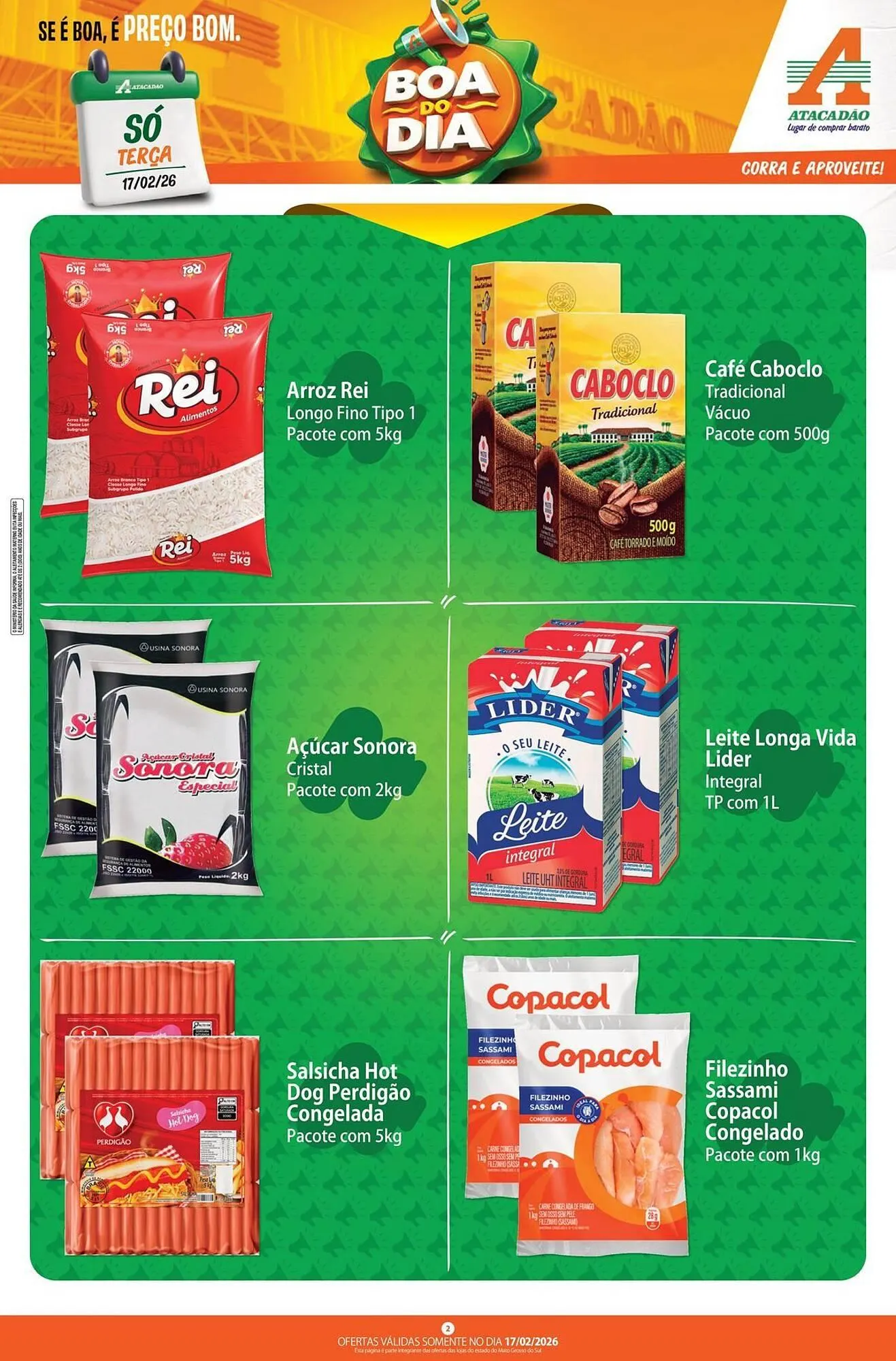 Encarte de Folheto Atacadão 16 de fevereiro até 18 de fevereiro 2026 - Pagina 2