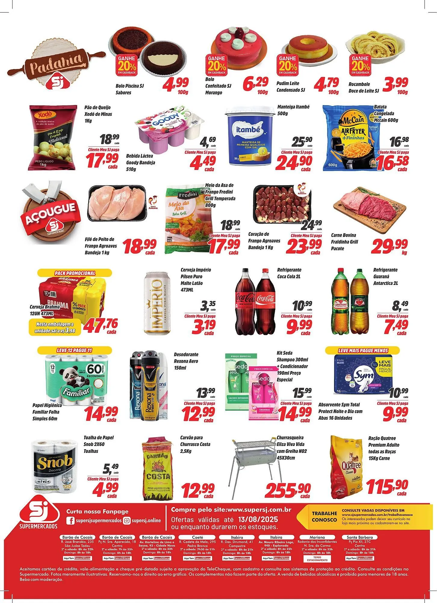 Encarte de Catálogo Sj Supermercados 31 de julho até 13 de agosto 2025 - Pagina 2