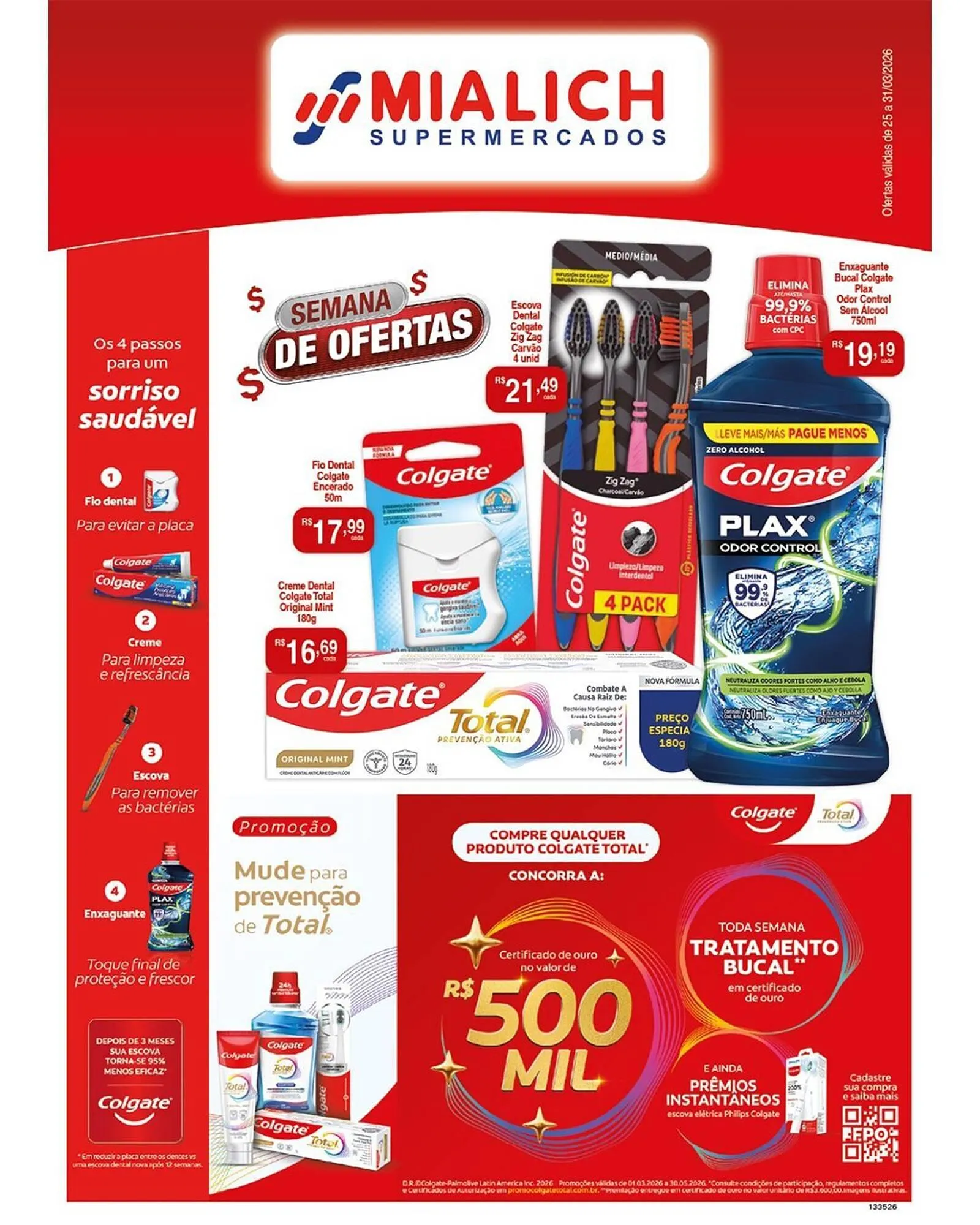 Encarte de Catálogo Mialich Supermercados 25 de março até 31 de março 2026 - Pagina 1
