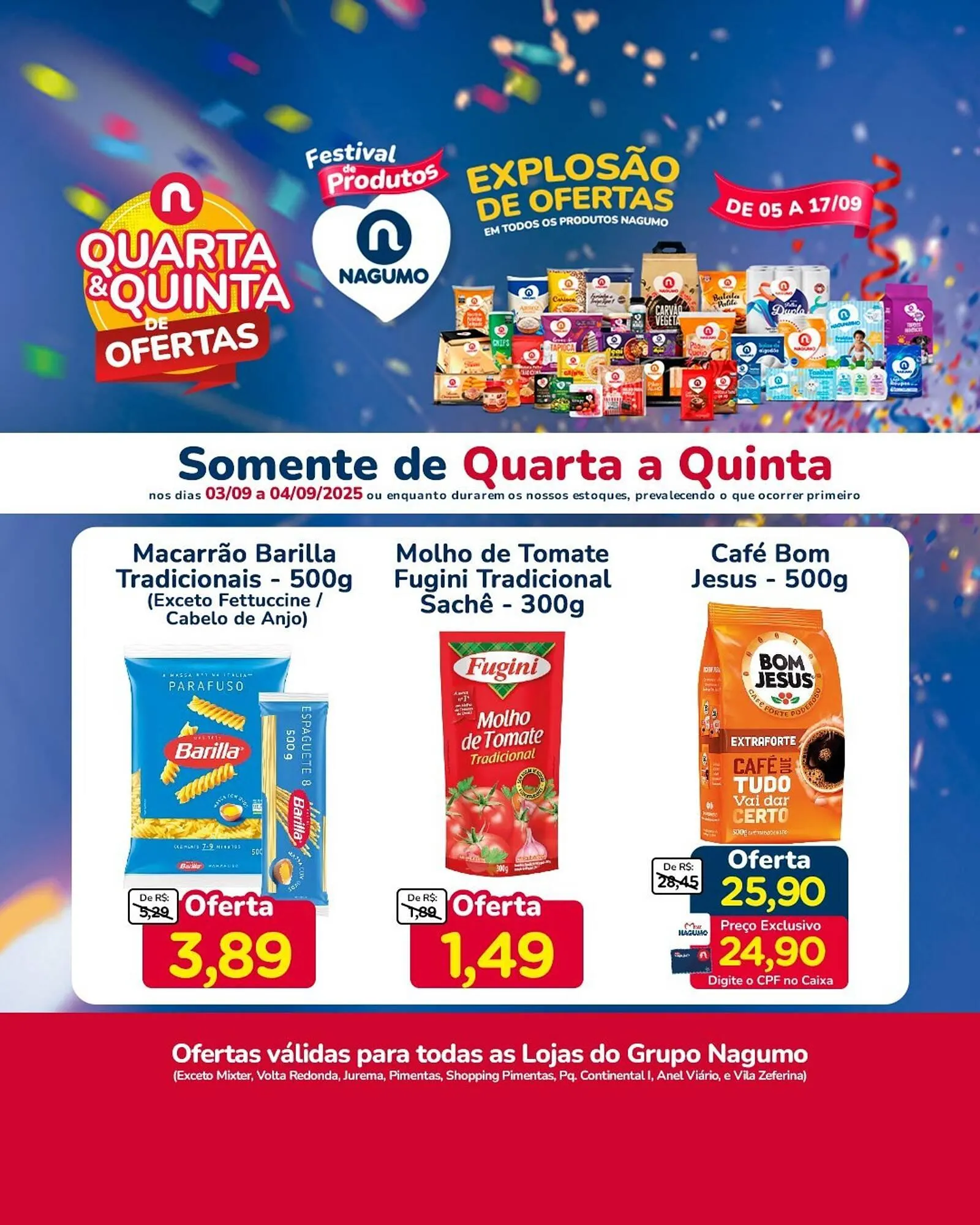 Encarte de Folheto Nagumo 3 de setembro até 4 de setembro 2025 - Pagina 1
